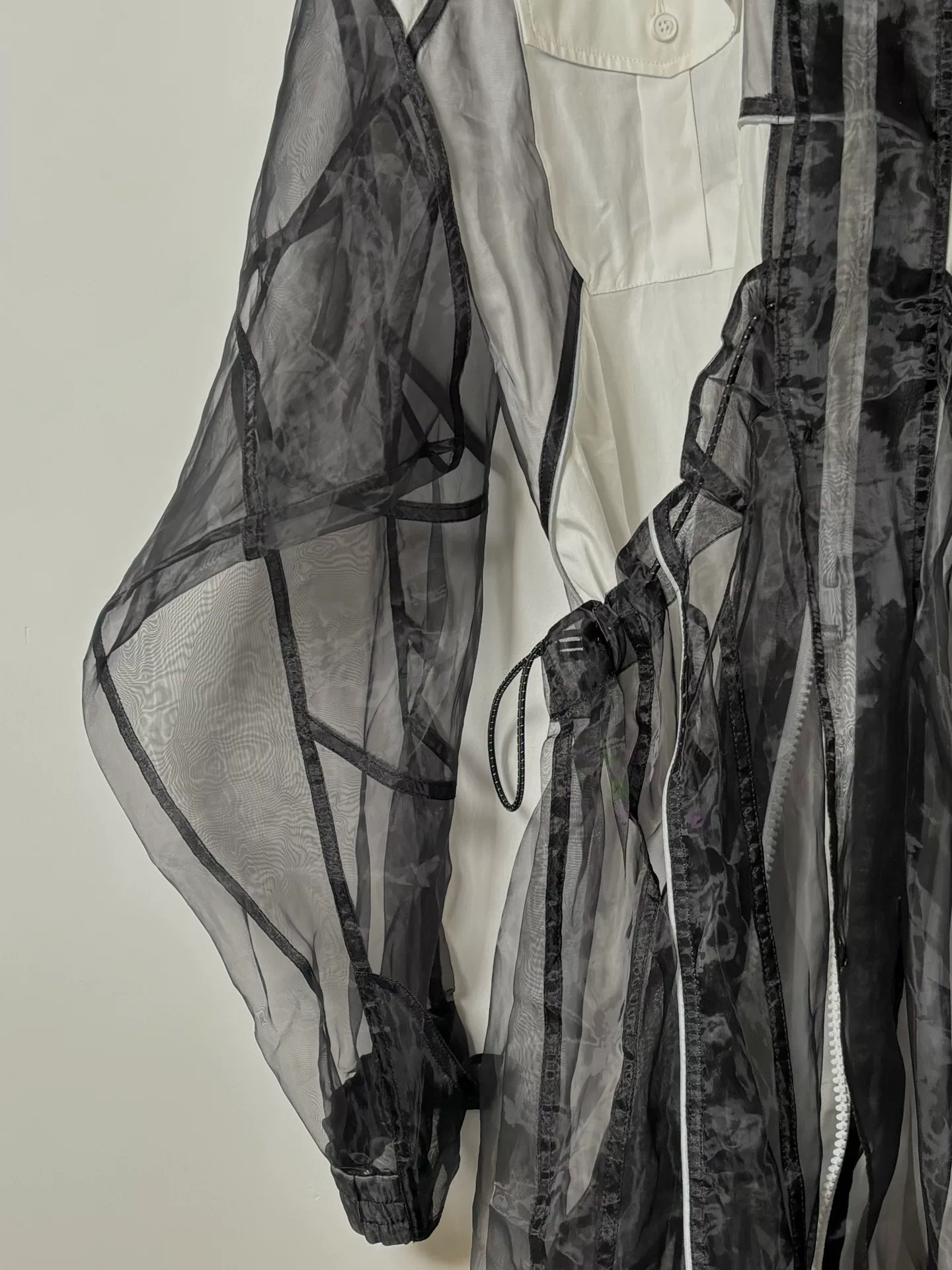 Maison Margiela S/S19 Mesh Overlay Shirt — label