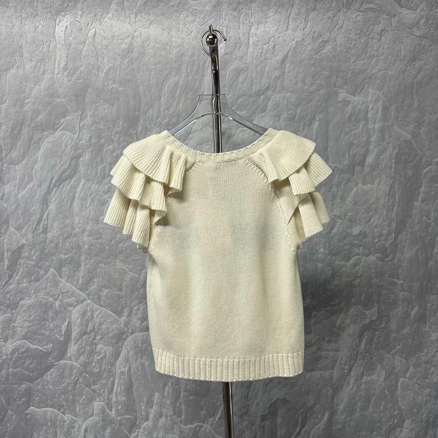 Dior Christian Dior Ruffled Knit Top — back