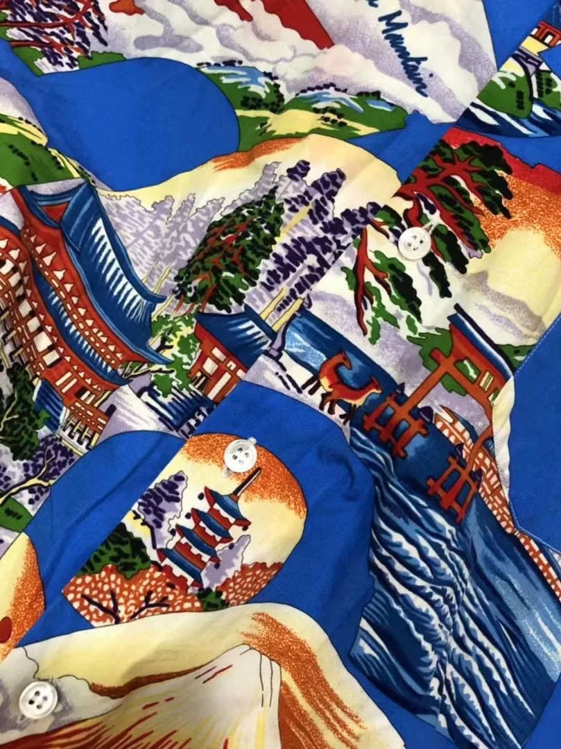 Comme des Garçons 99AW Mount Fuji Fleece Shirt — back