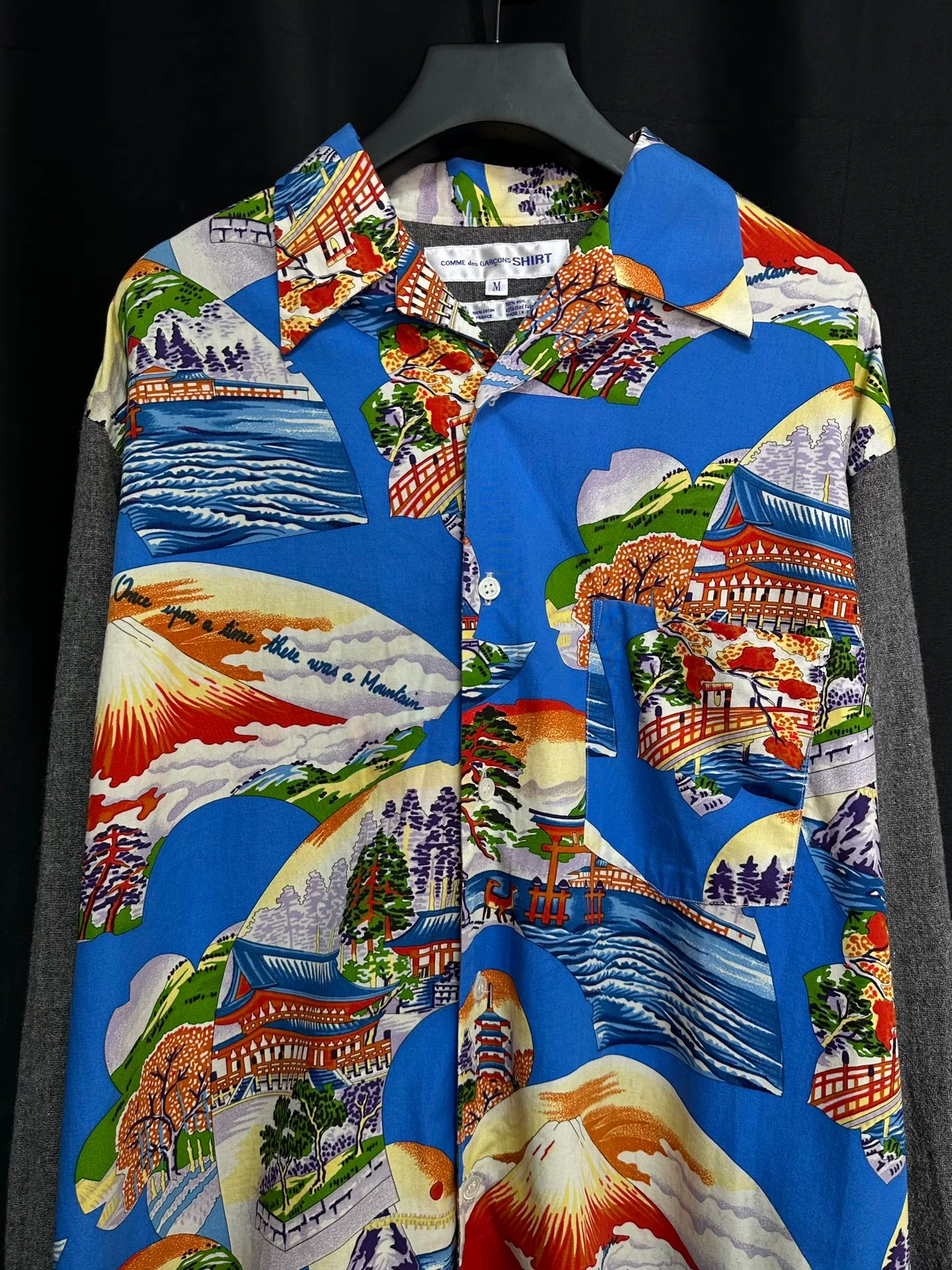 Comme des Garçons 99AW Mount Fuji Fleece Shirt — detail