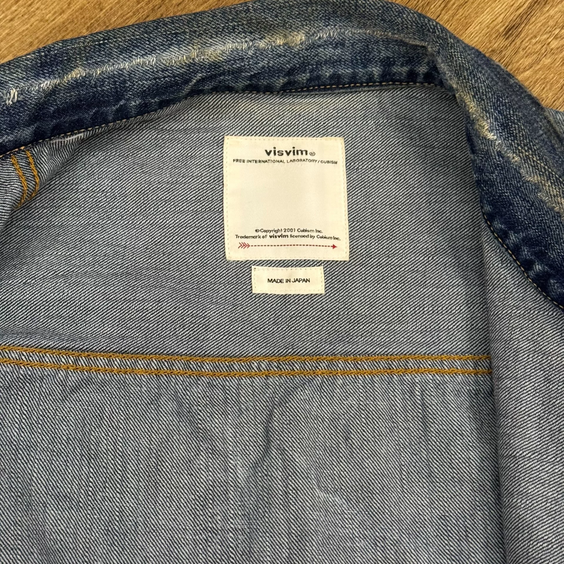 VISVIM 21SS 101 Distressed Denim Jacket — back