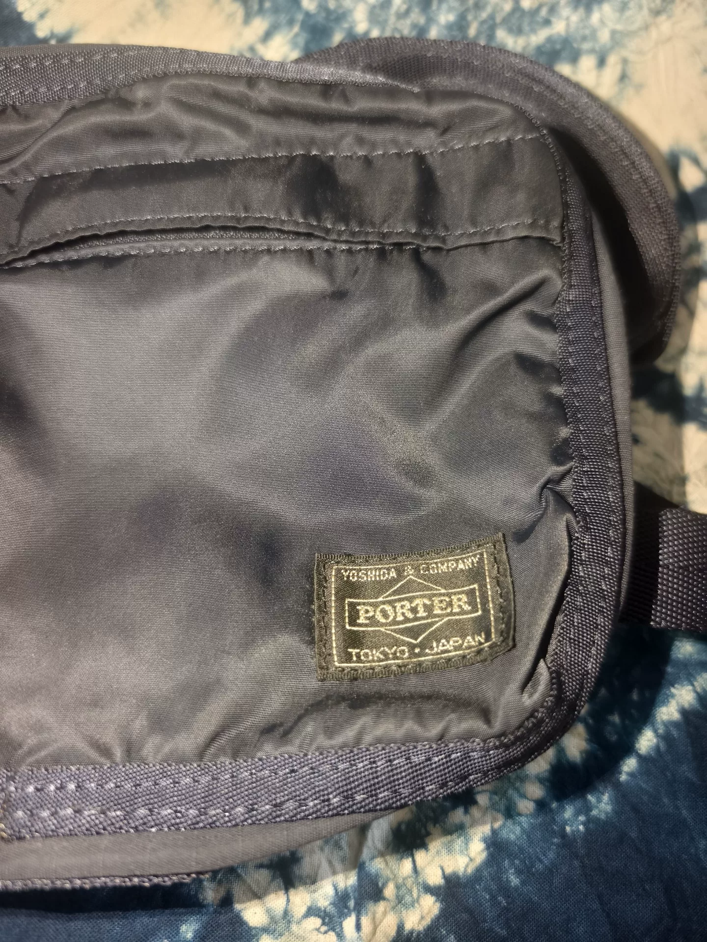 PORTER Navy Blue Crossbody Bag — detail