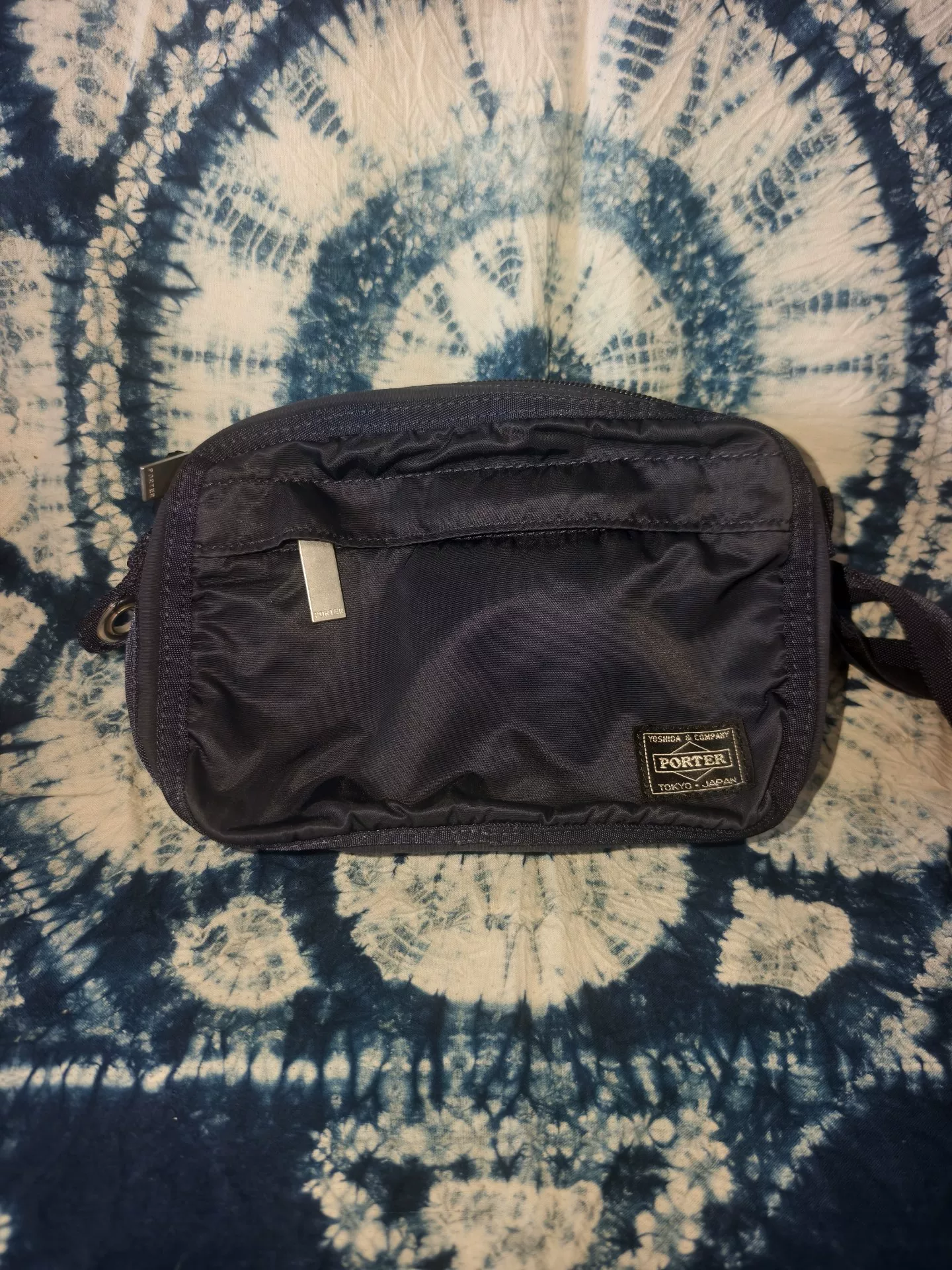 PORTER Navy Blue Crossbody Bag