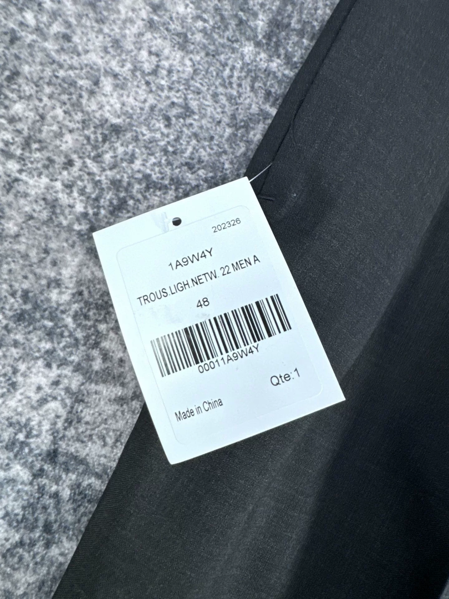 Louis Vuitton Gray Wool Trousers — detail