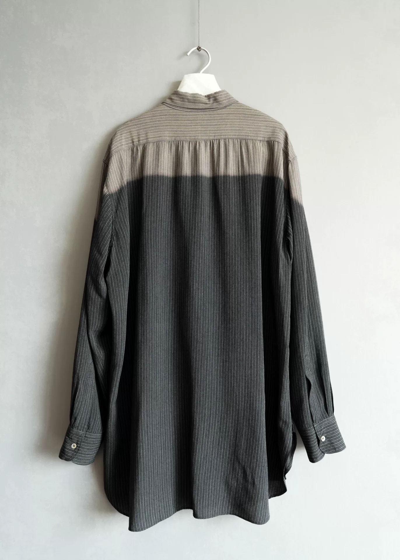 Yohji Yamamoto 96AW Striped Faded Shirt — detail