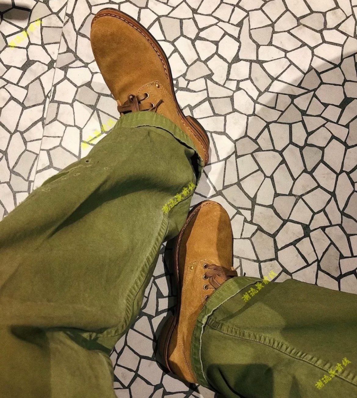 VISVIM 20AW GIFFORD PANTS DMGD — label
