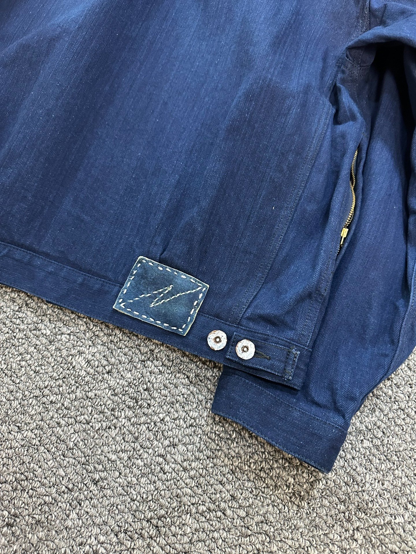 visvim 101xx ND Natural Indigo Jacket — label