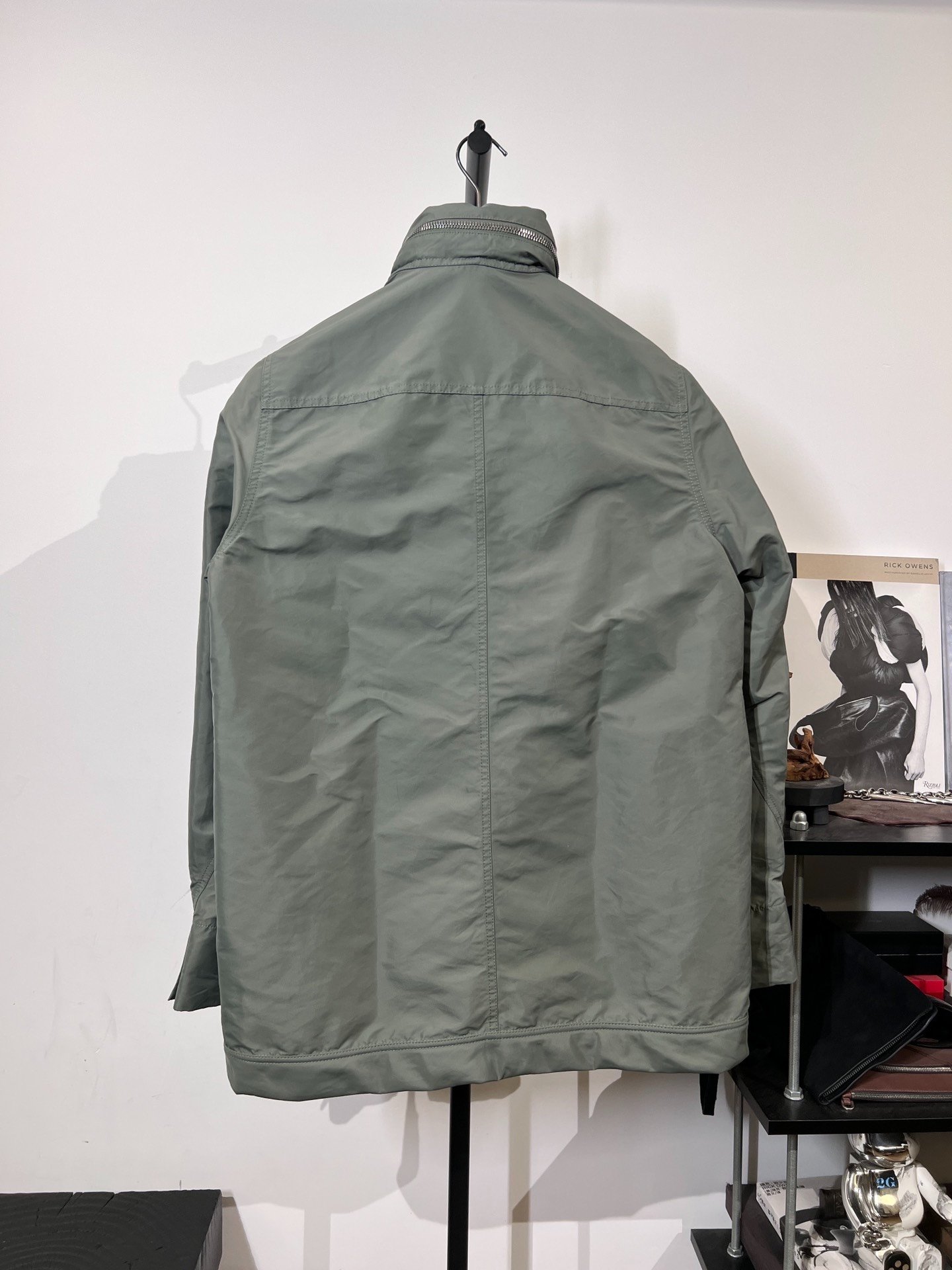 Rick Owens 18SS Nylon Stand Collar Jacket — front
