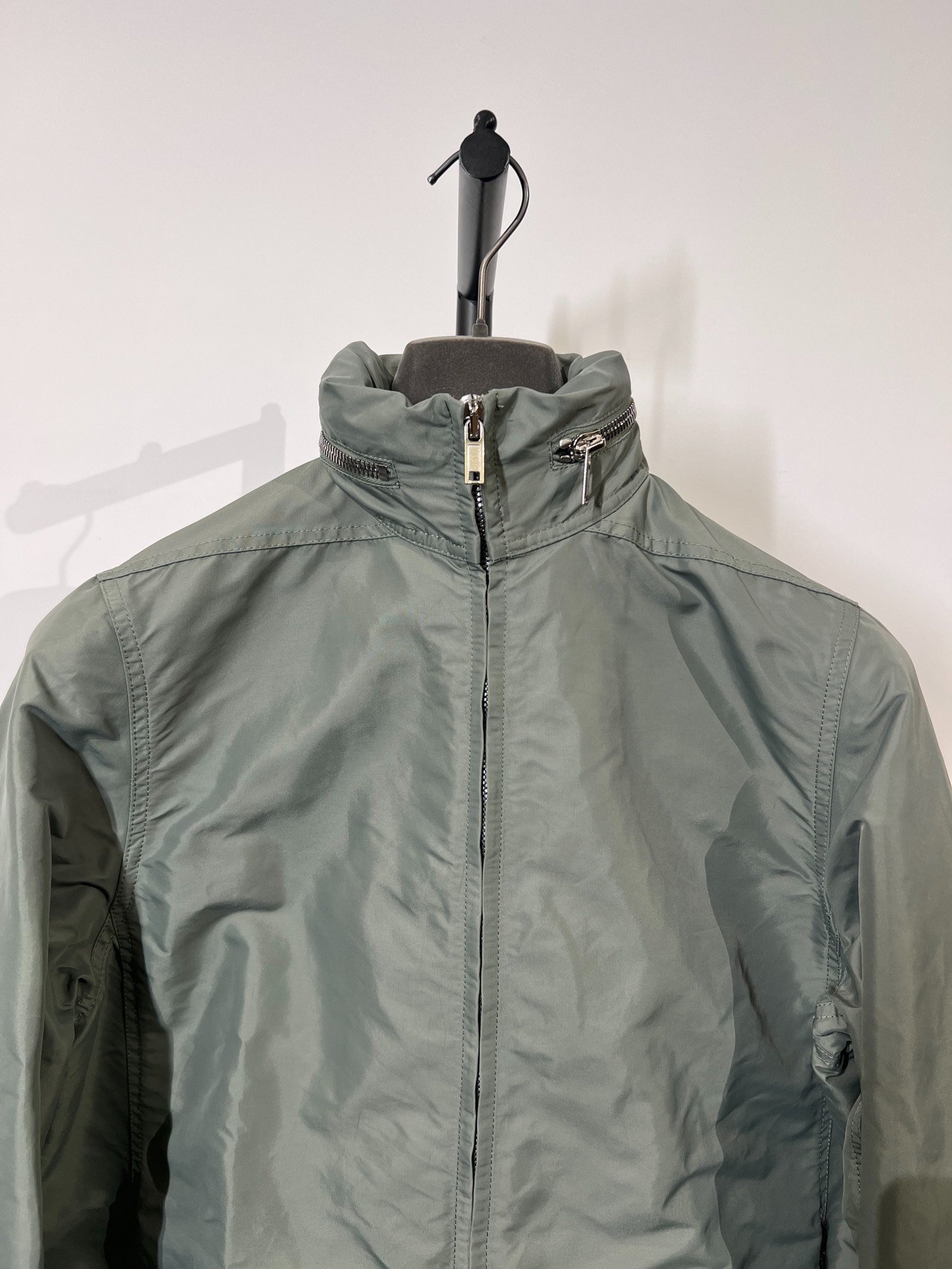 Rick Owens 18SS Nylon Stand Collar Jacket — detail