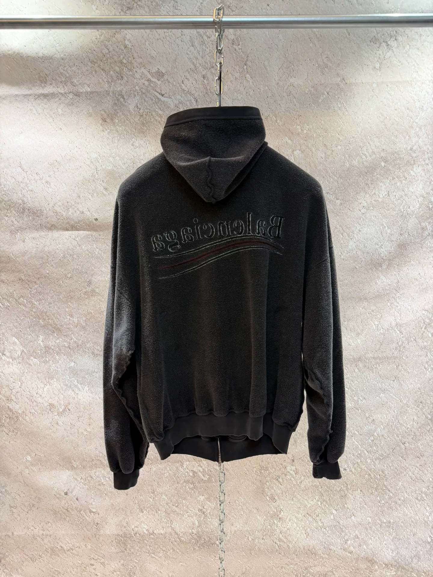 Balenciaga Double-Sided Zip-Up Jacket — detail