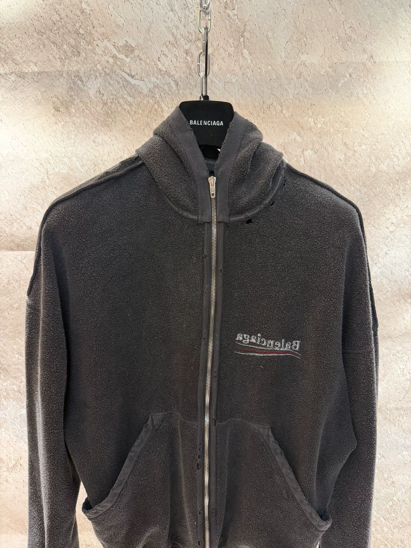 Balenciaga Double-Sided Zip-Up Jacket — front