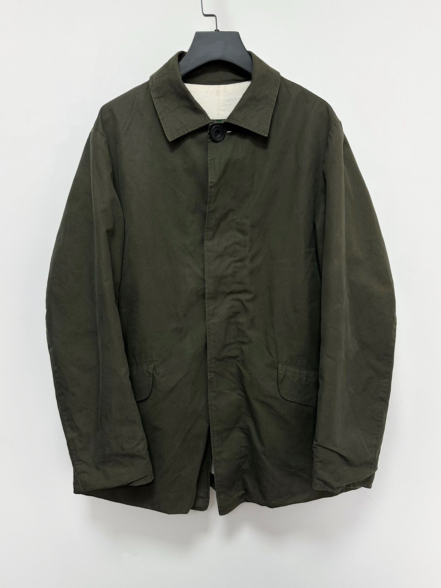 Paul Harnden Mac Olive Green Coat