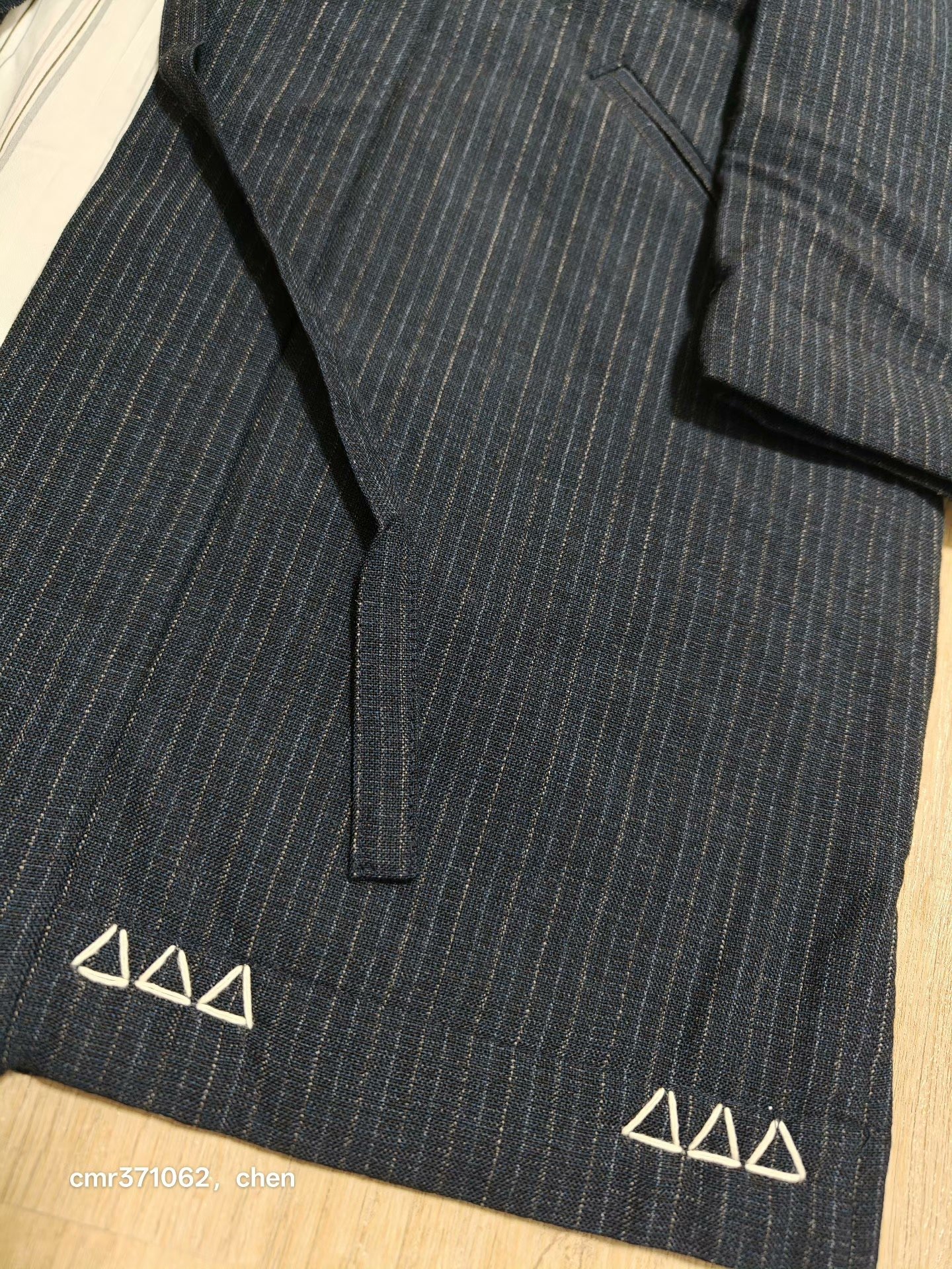 visvim 16AW Dotera Wool Stripe Coat — back