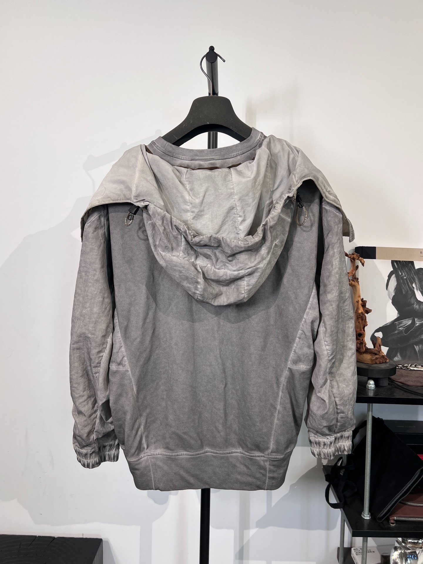 Hamicus Distressed Oversized Gray Hoodie