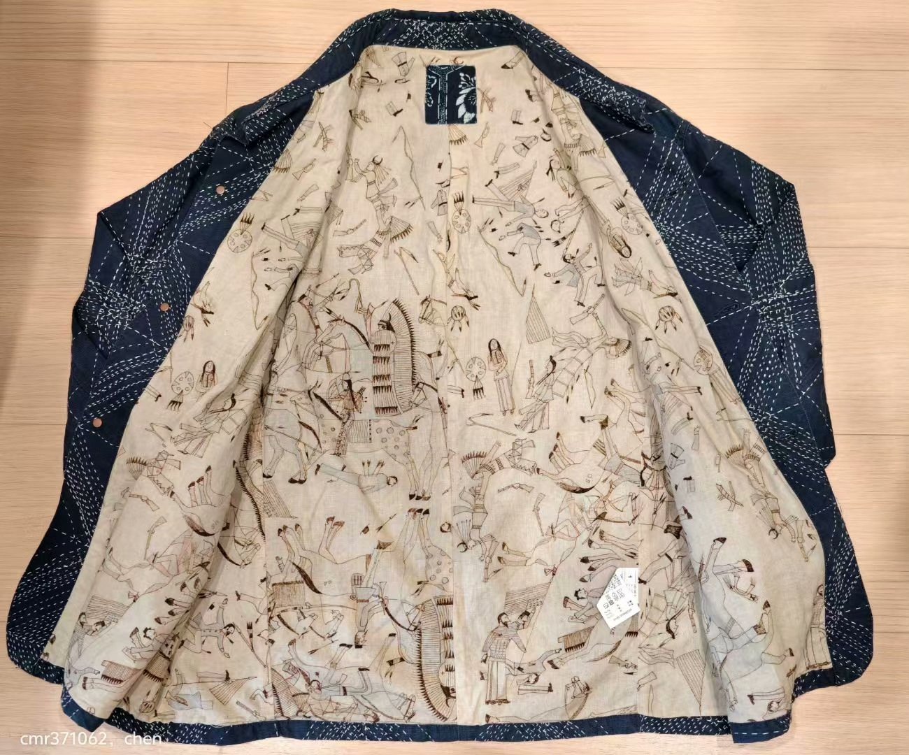 VISVIM 22 ICT Coverall Sashiko — label
