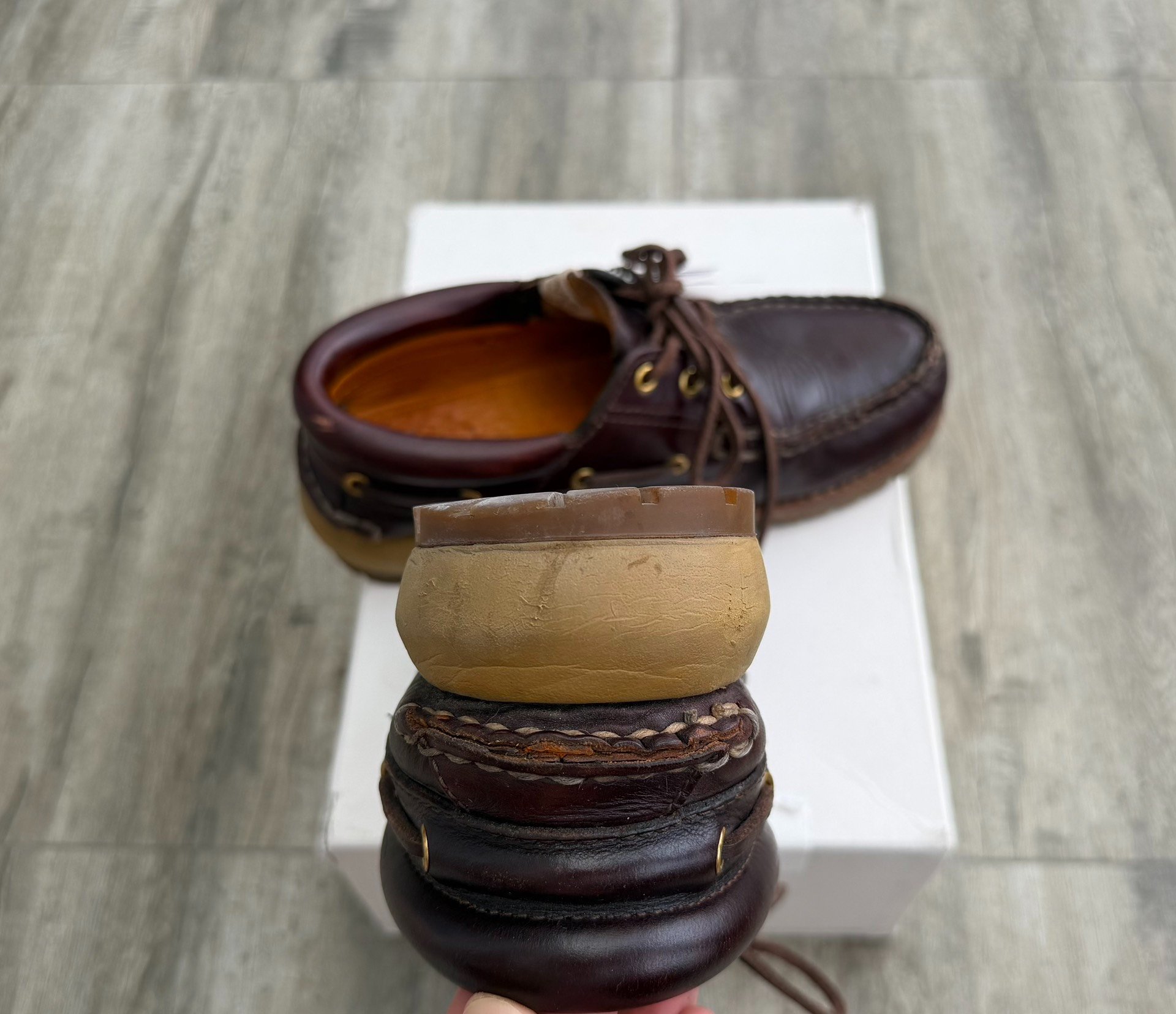 Visvim 21AW Wallace Deck-Folk Leather Shoes — label