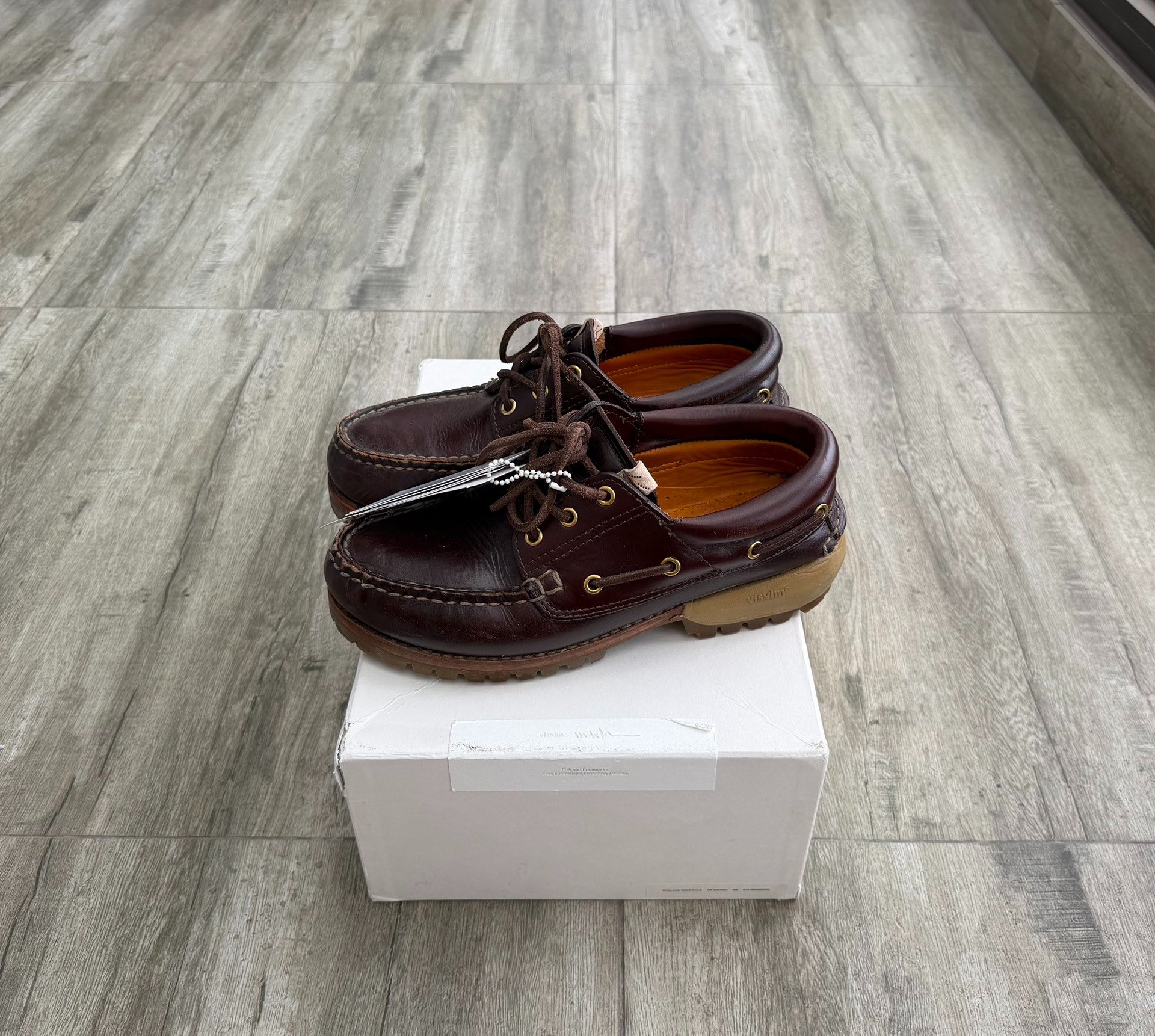 Visvim 21AW Wallace Deck-Folk Leather Shoes — front