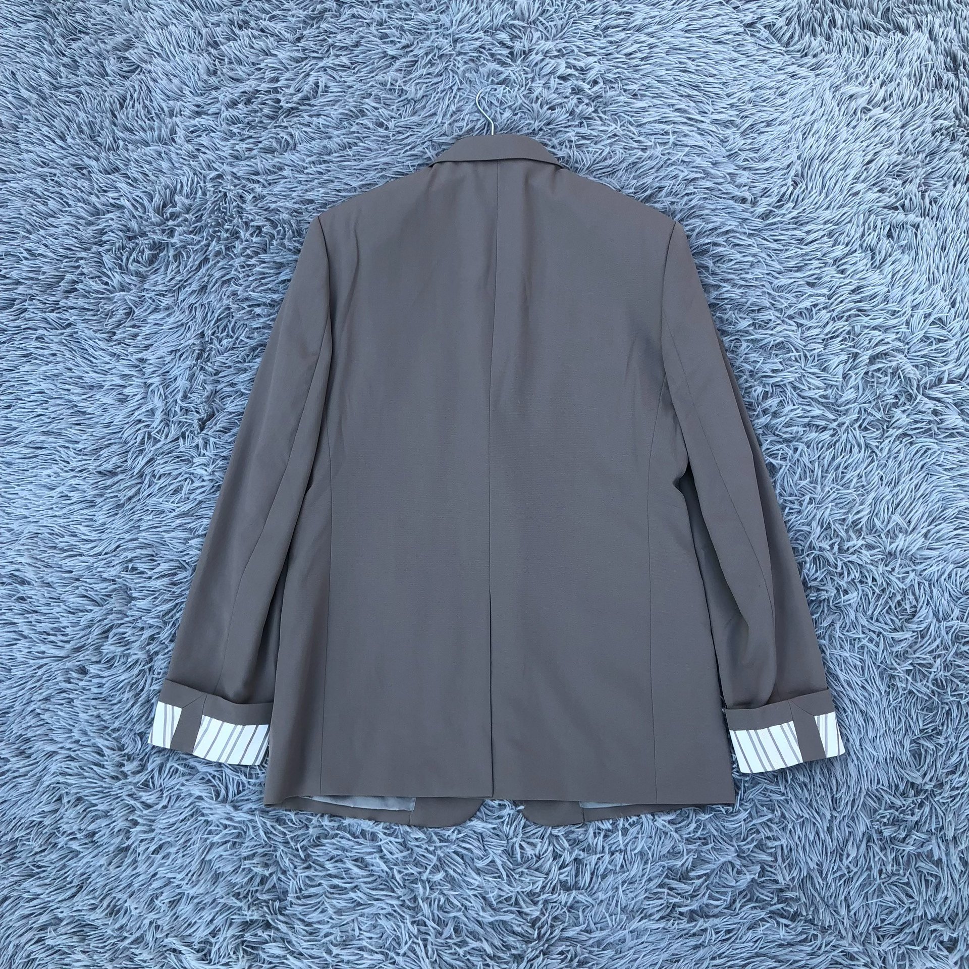 Dior Khaki Logo Cuff Suit Jacket — detail