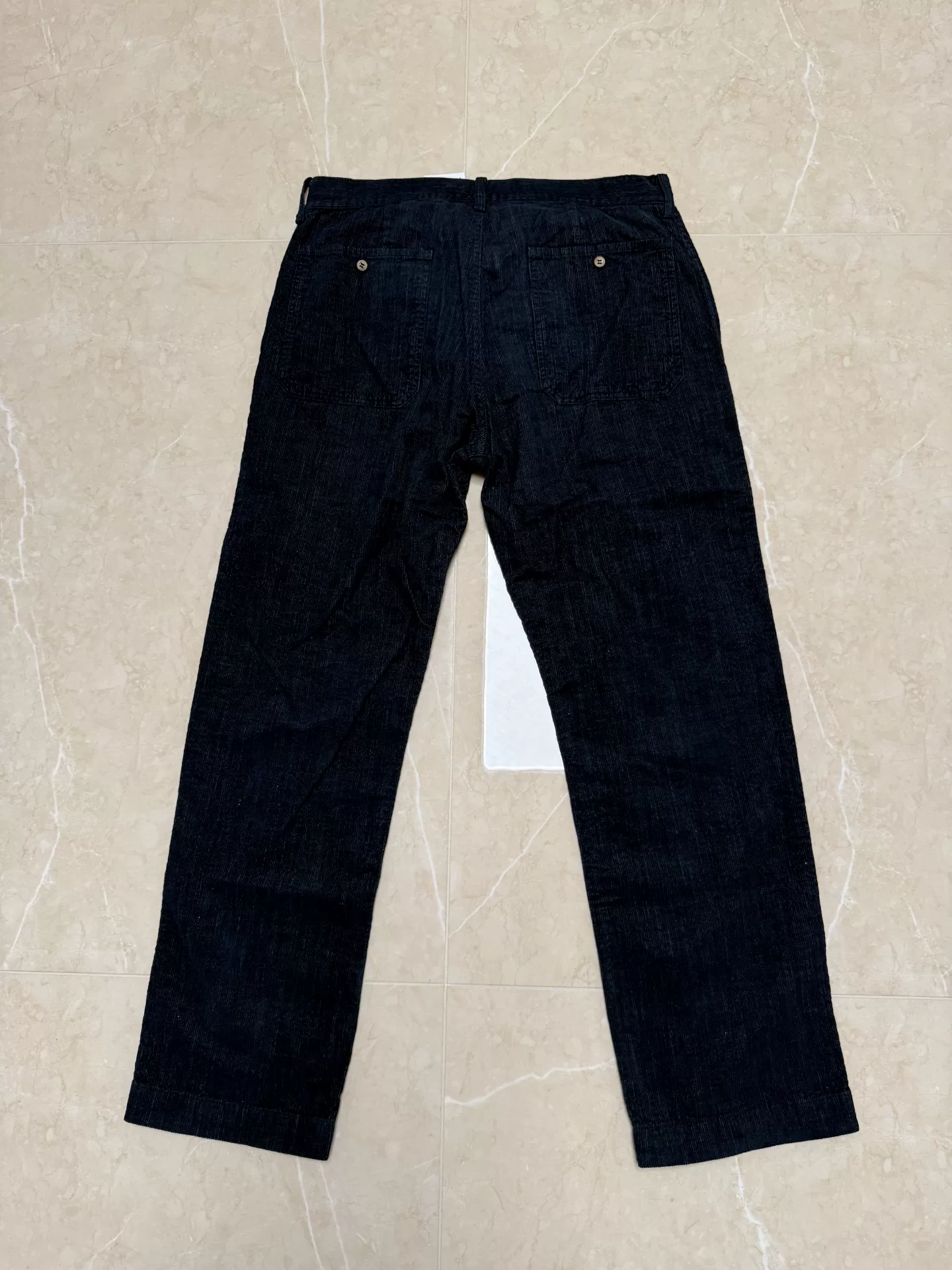Visvim ICT Indigo Dyed Wooden Button Casual Pants — front