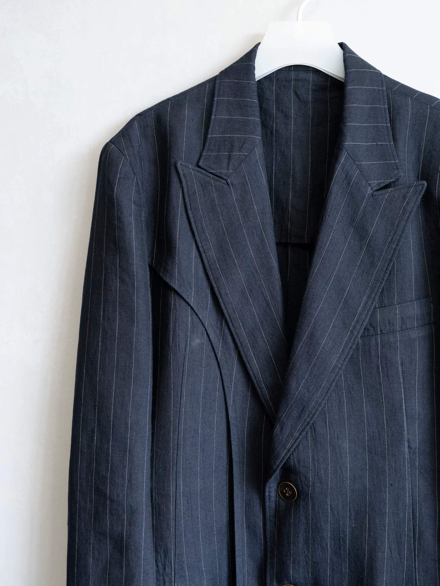 Yohji Yamamoto 05SS Striped Double-Layer Coat — back