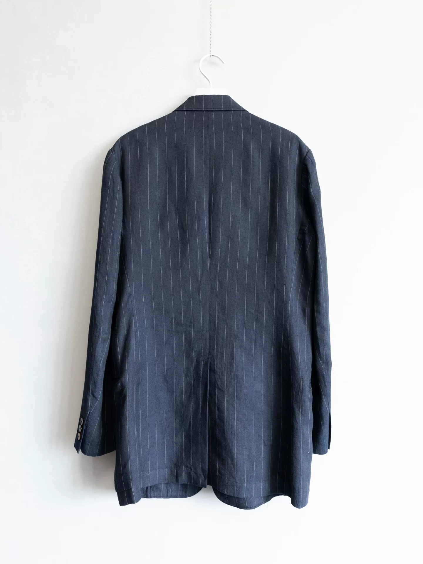 Yohji Yamamoto 05SS Striped Double-Layer Coat — detail