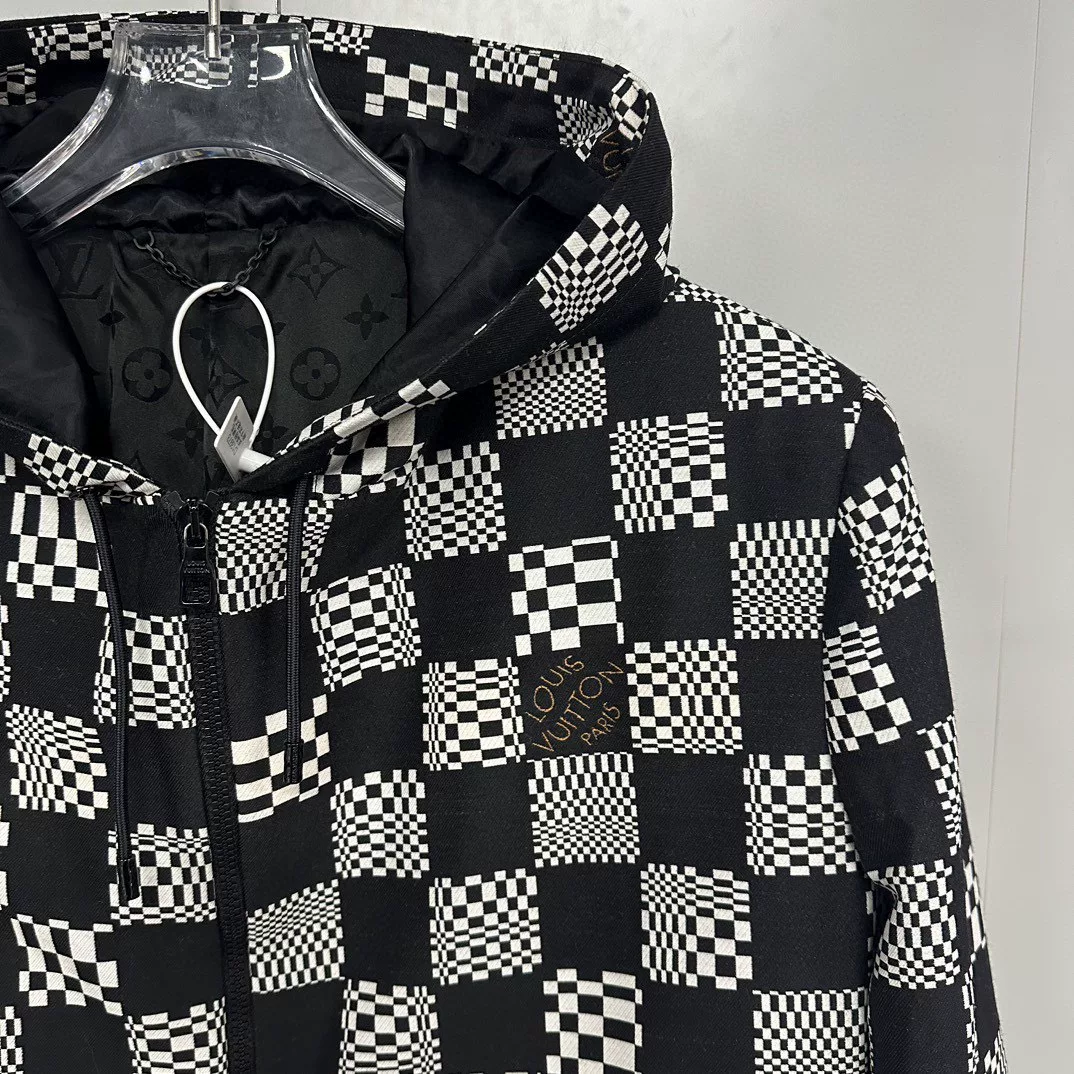 Louis Vuitton Checkerboard All-Over Print Jacket — detail