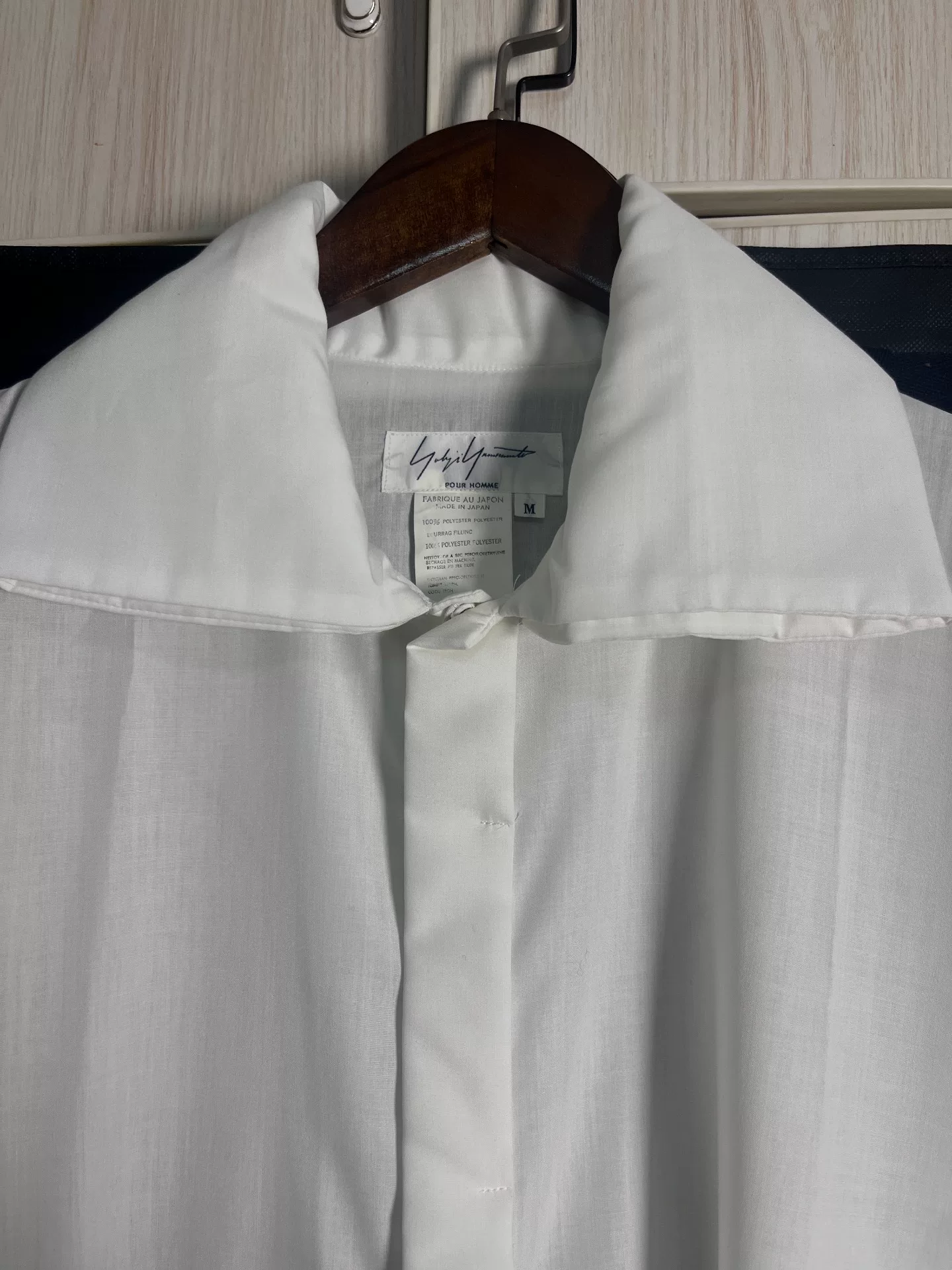 Yohji Yamamoto 94AW Oversized Collar Shirt — detail