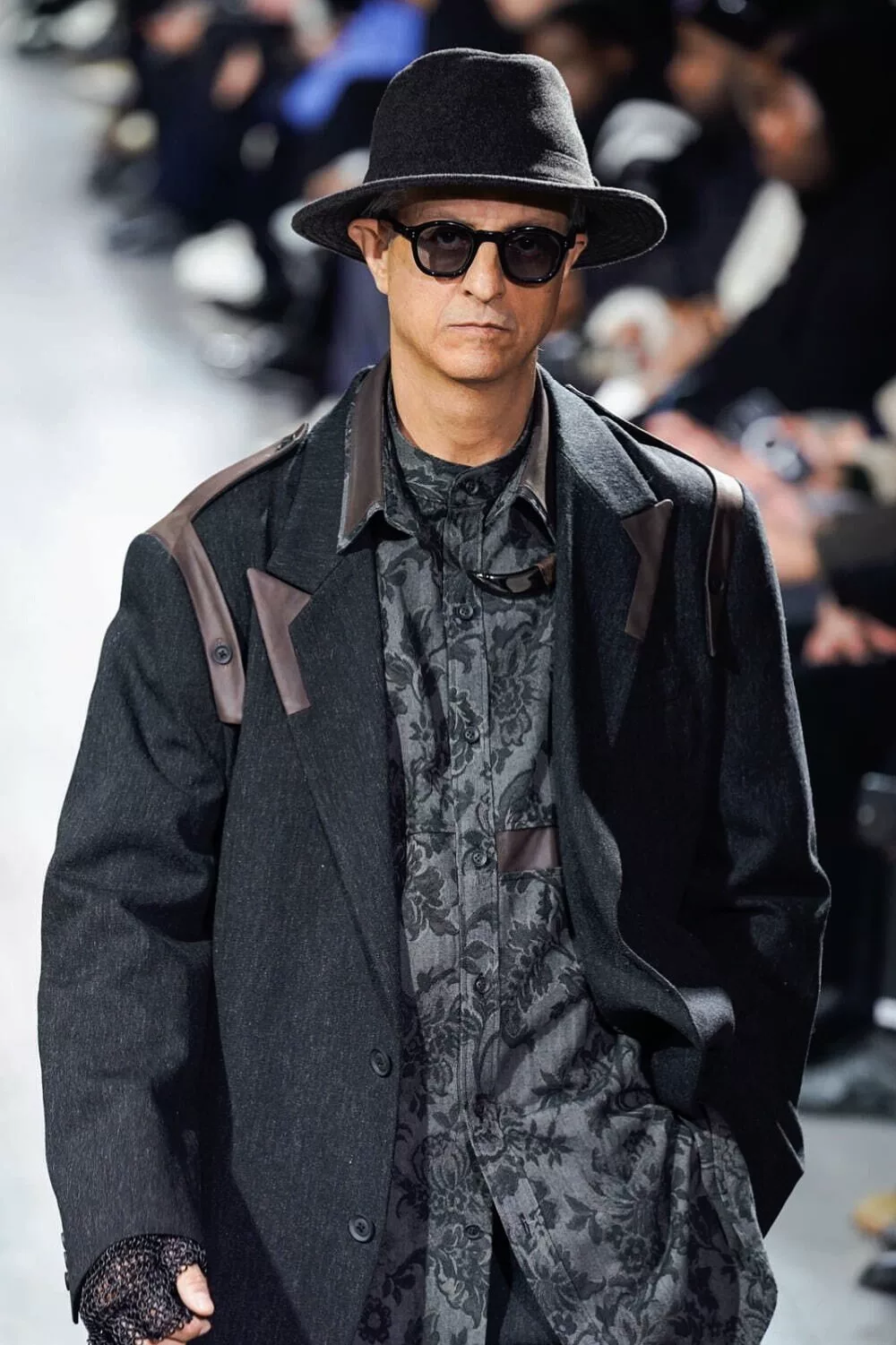 Yohji Yamamoto 24AW Deconstructed Leather Coat — back