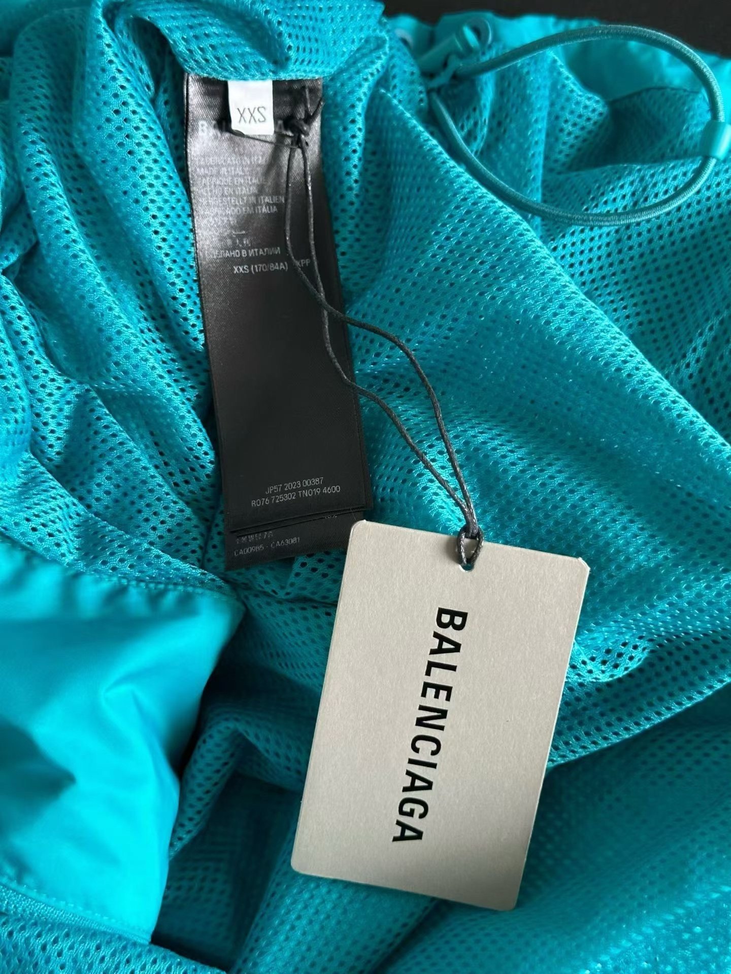 Balenciaga Blue Windbreaker Jacket — back