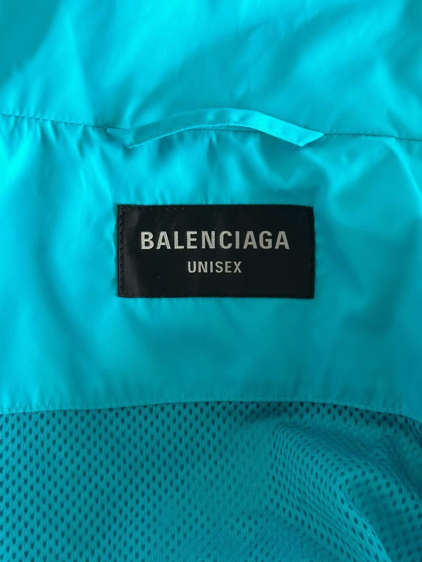Balenciaga Blue Windbreaker Jacket — detail