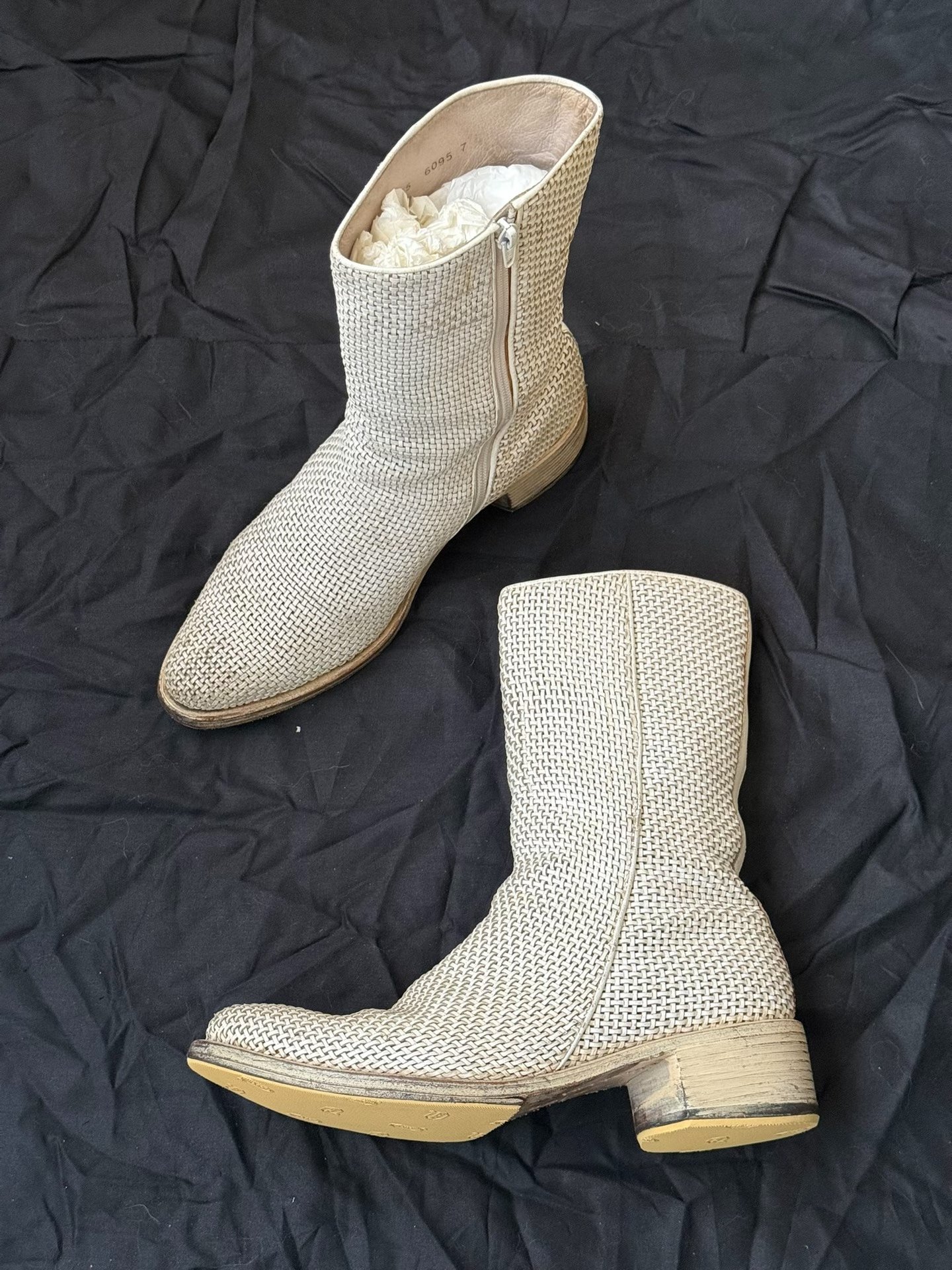 Carol Christian Poell Woven Leather Boots — detail