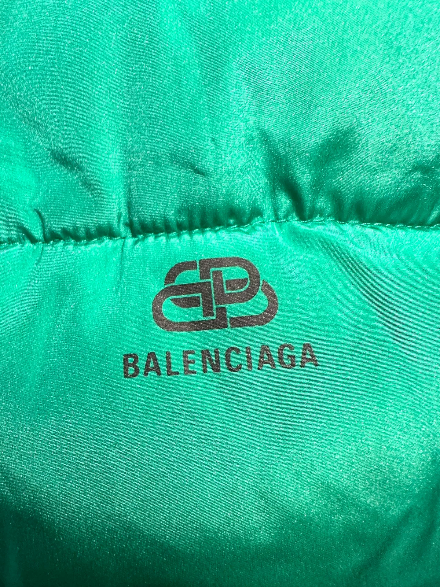 Balenciaga Green Puffer Jacket — back