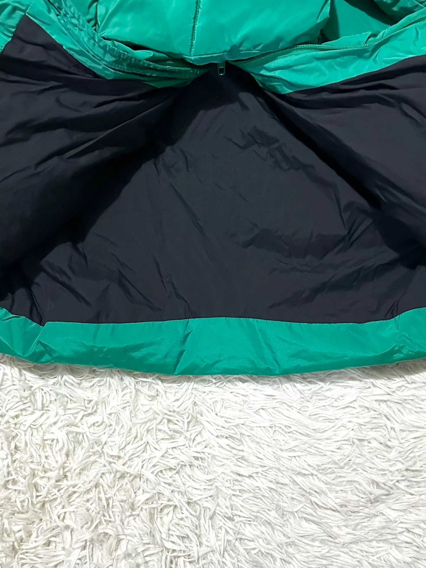 Balenciaga Green Puffer Jacket — label