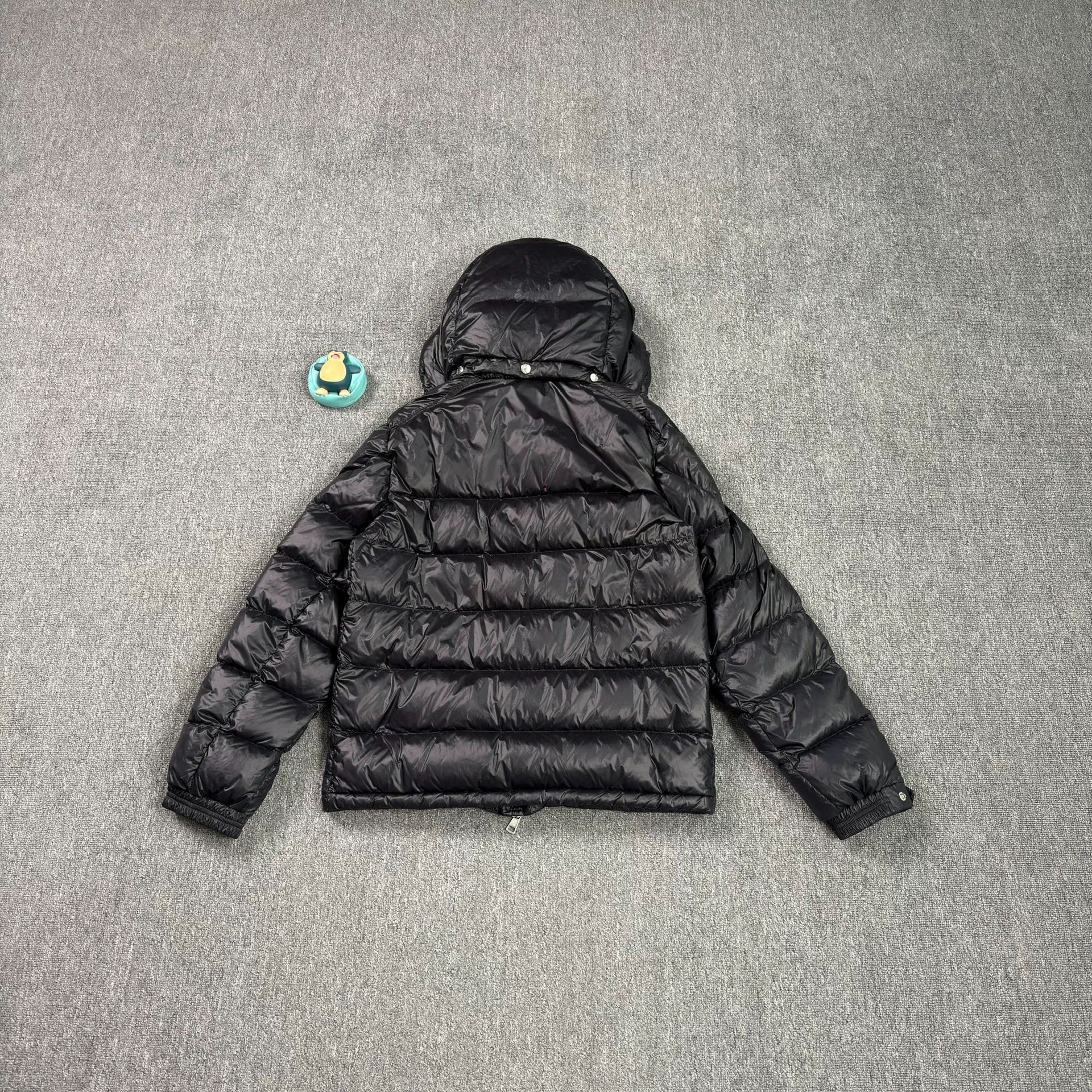 Moncler Wollaston Black Hooded Down Jacket — front