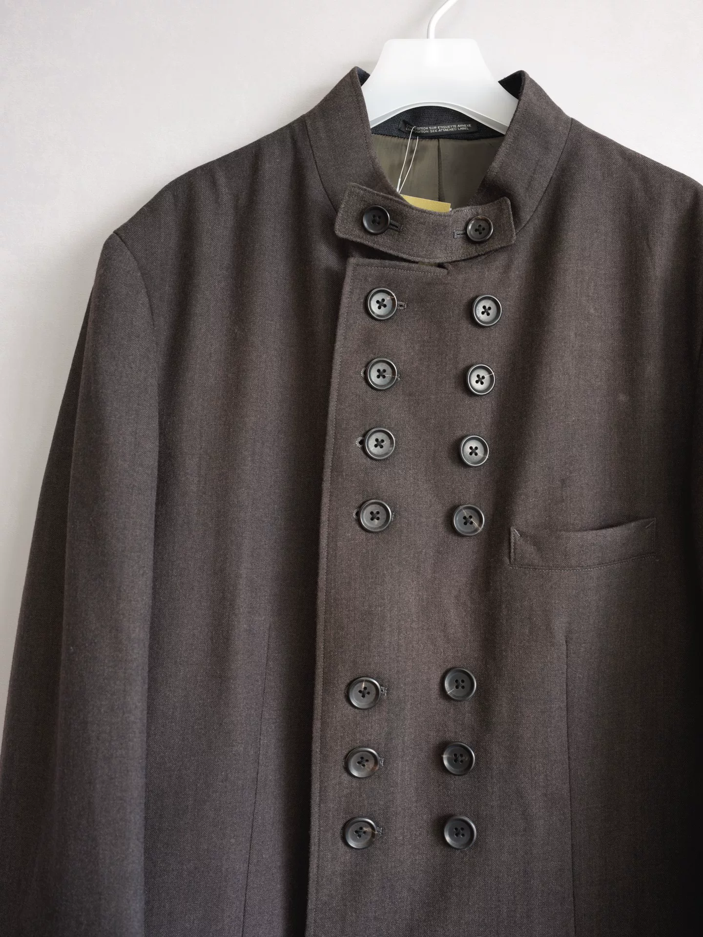 Yohji Yamamoto 24AW Napoleon Portrait Coat — label