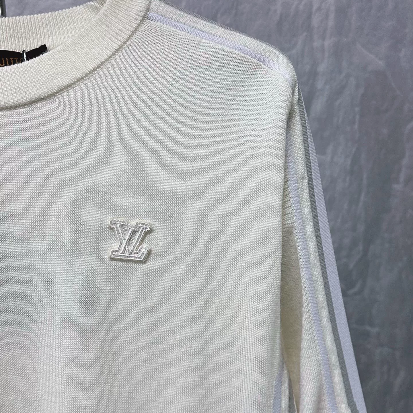 Louis Vuitton SS26 Ski Logo Wool Sweater — detail