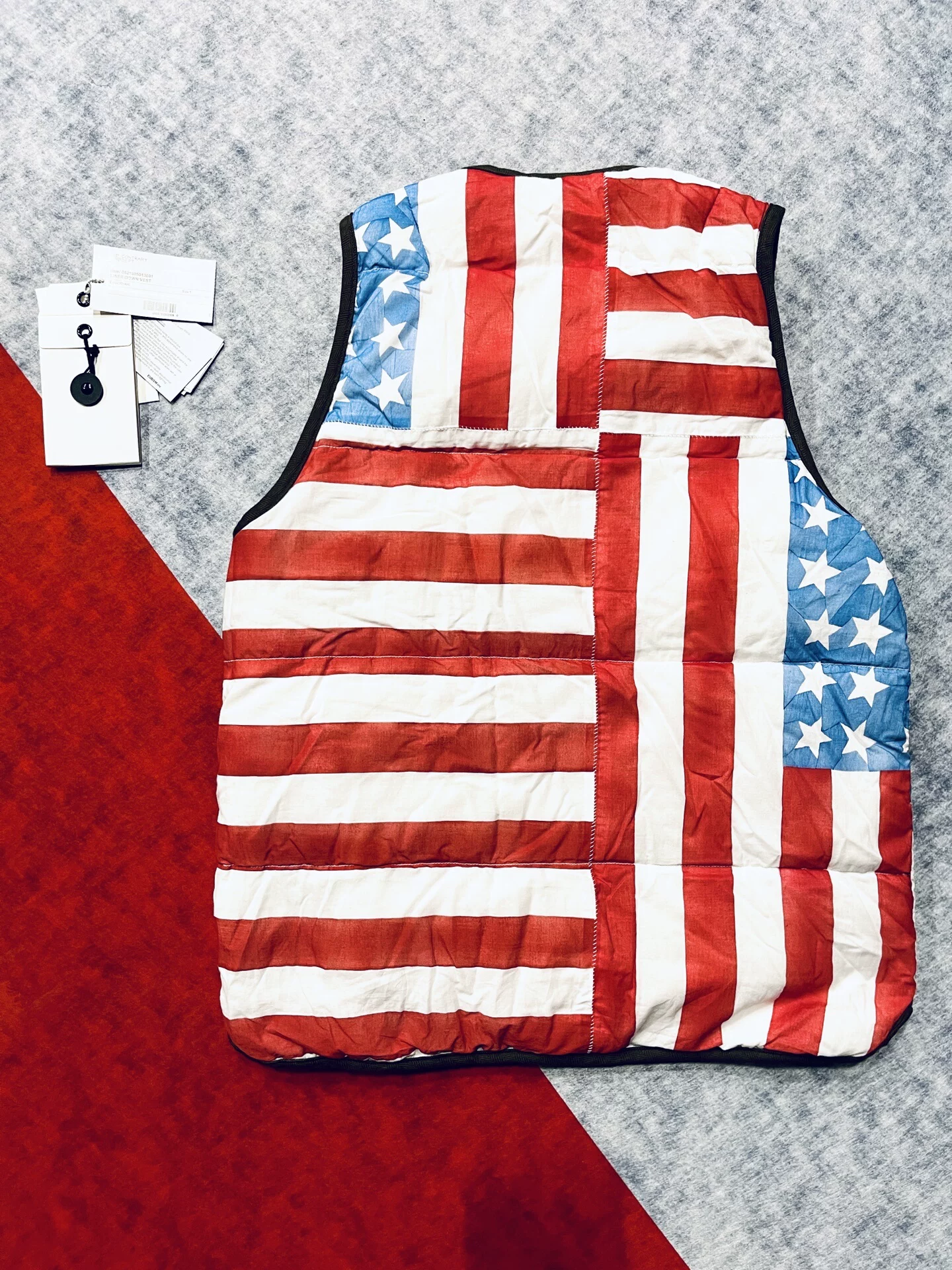 Visvim Liner Down Vest American Flag — front