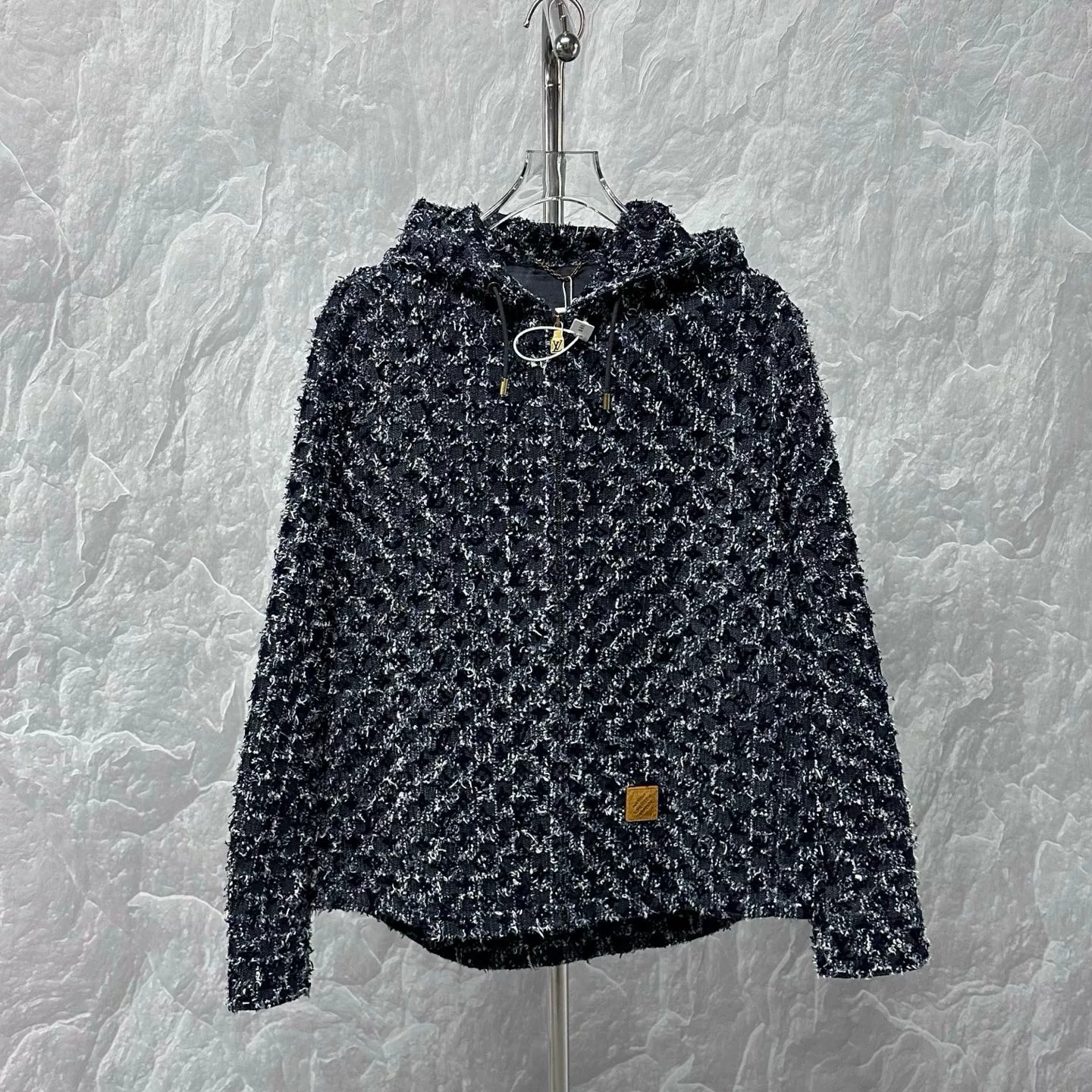 Louis Vuitton FW25 Flocked Print Hooded Jacket
