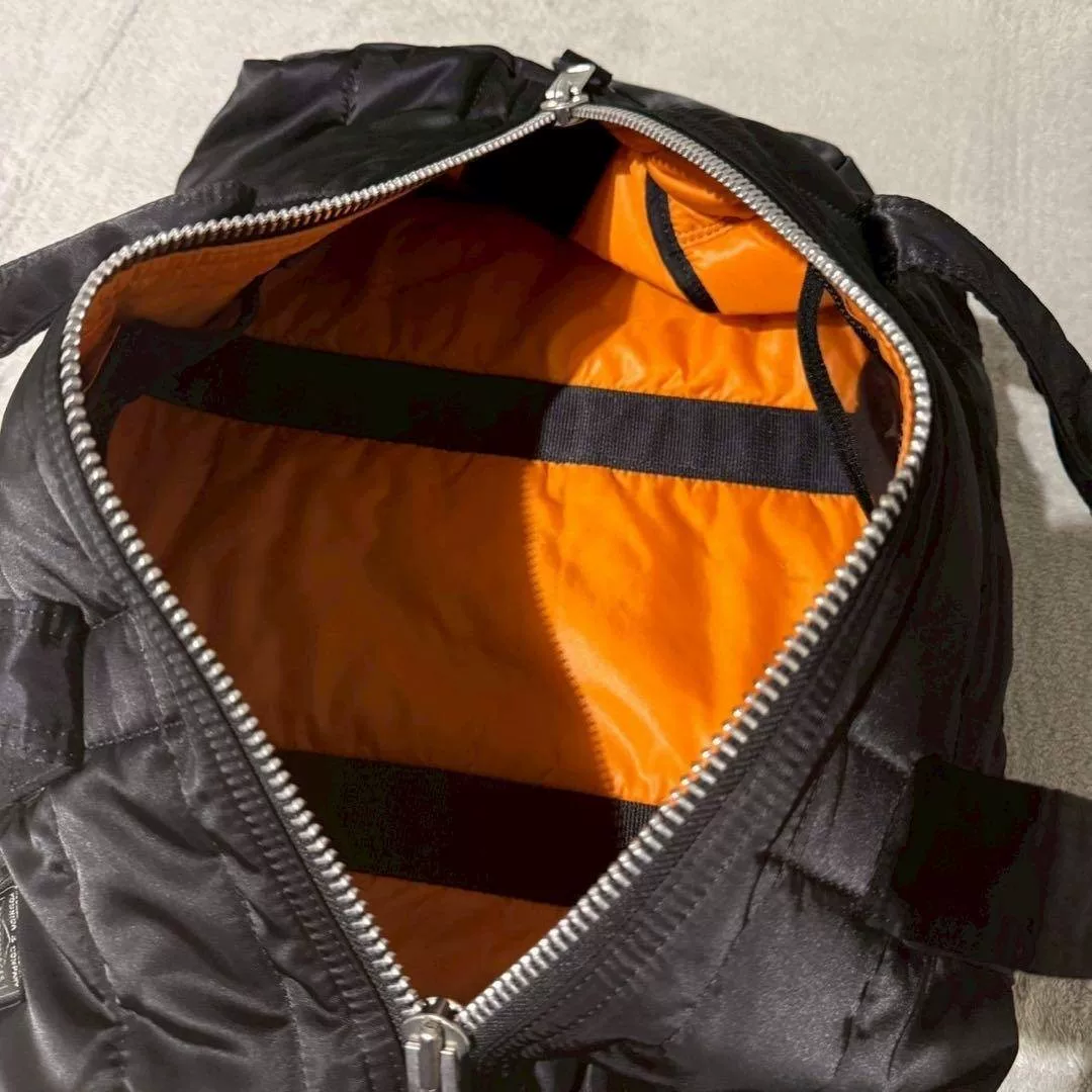 PORTER Tanker 2way Duffle Shoulder Bag — label