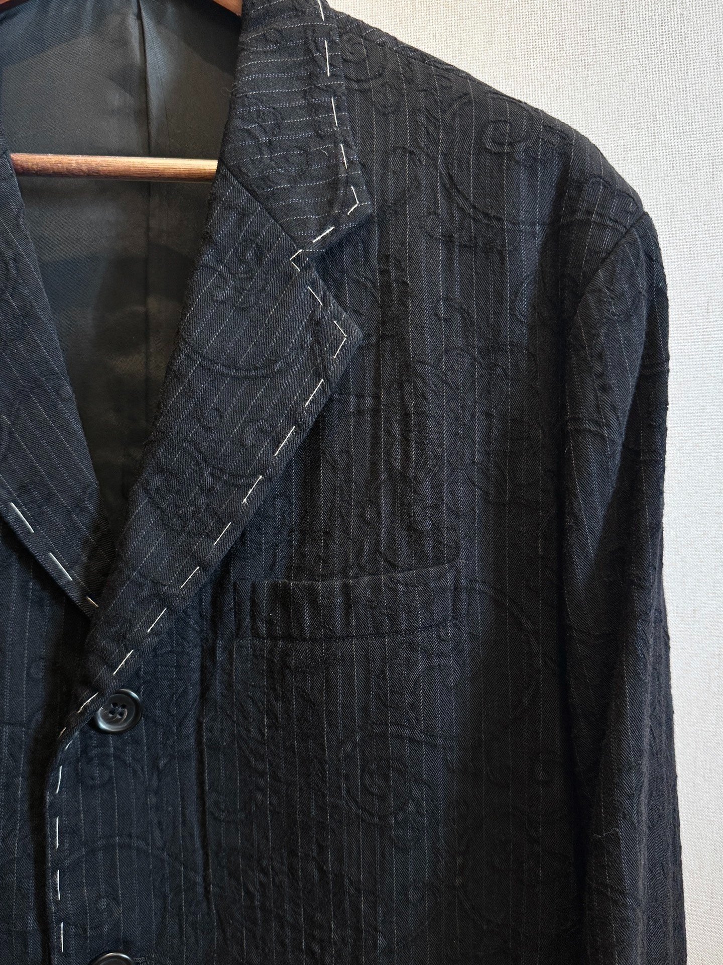 Yohji Yamamoto 98AW Tang Grass Jacquard Suit — back