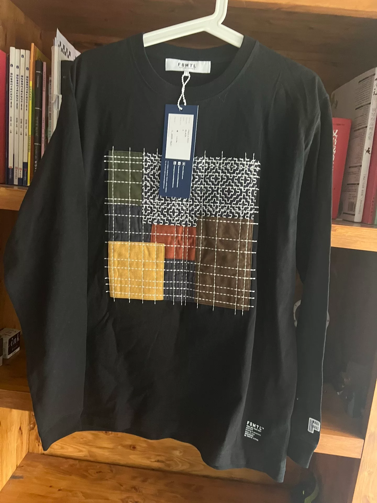 Fdmtl Black Long-Sleeve Sweatshirt — detail