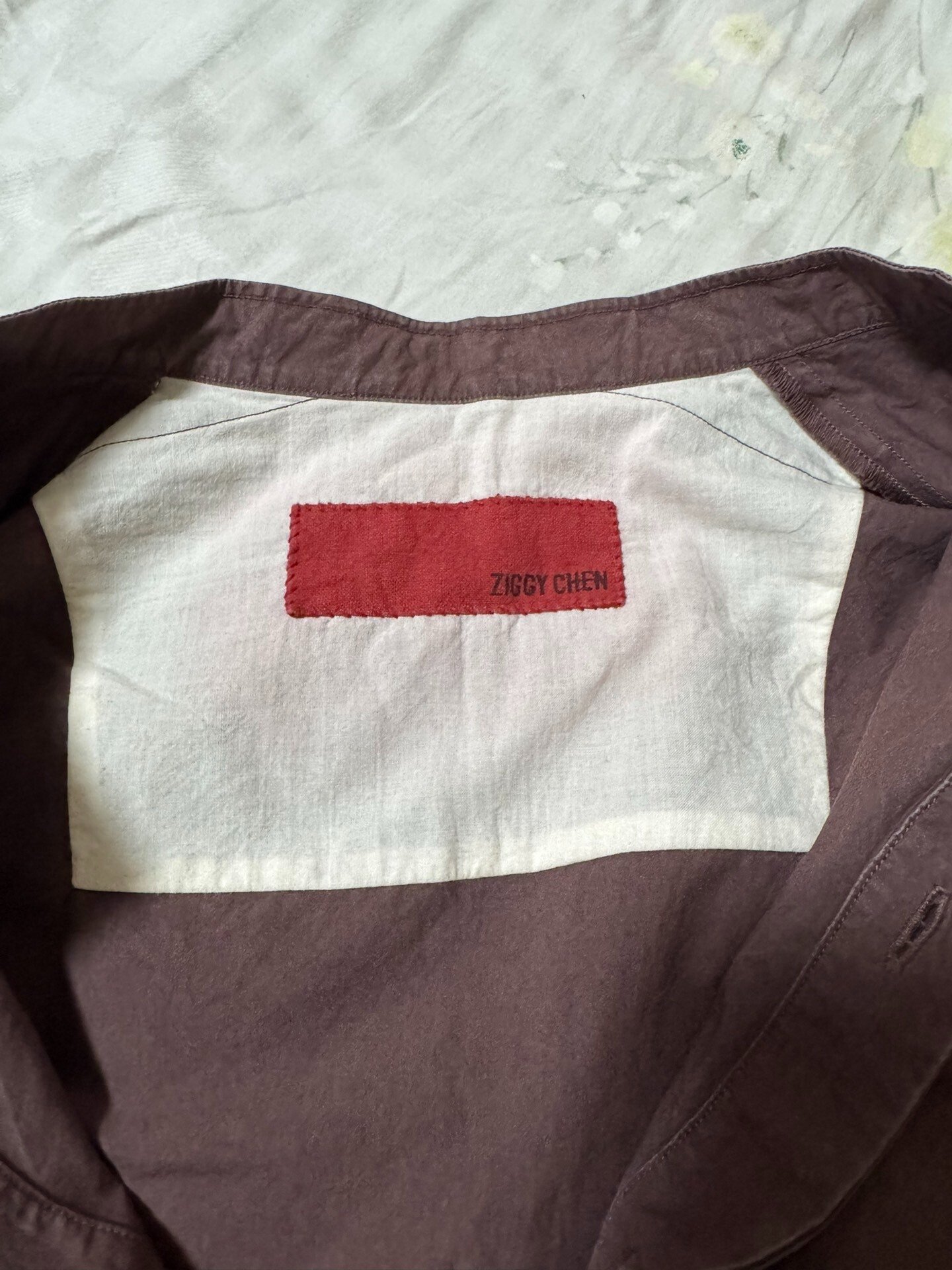 Ziggy Chen 14AW Brick Red Shirt Jacket — detail