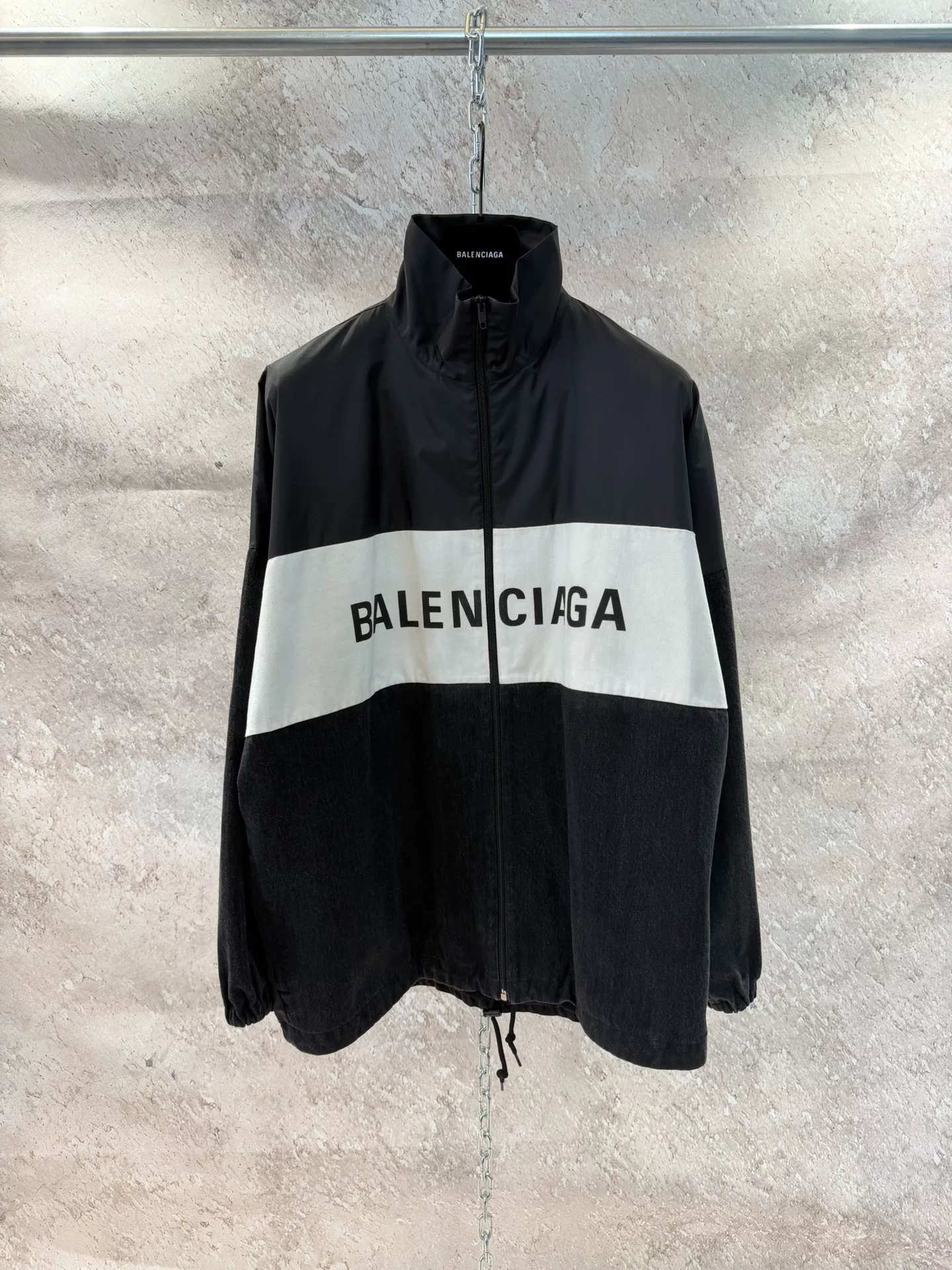 Balenciaga Black White Logo Jacket