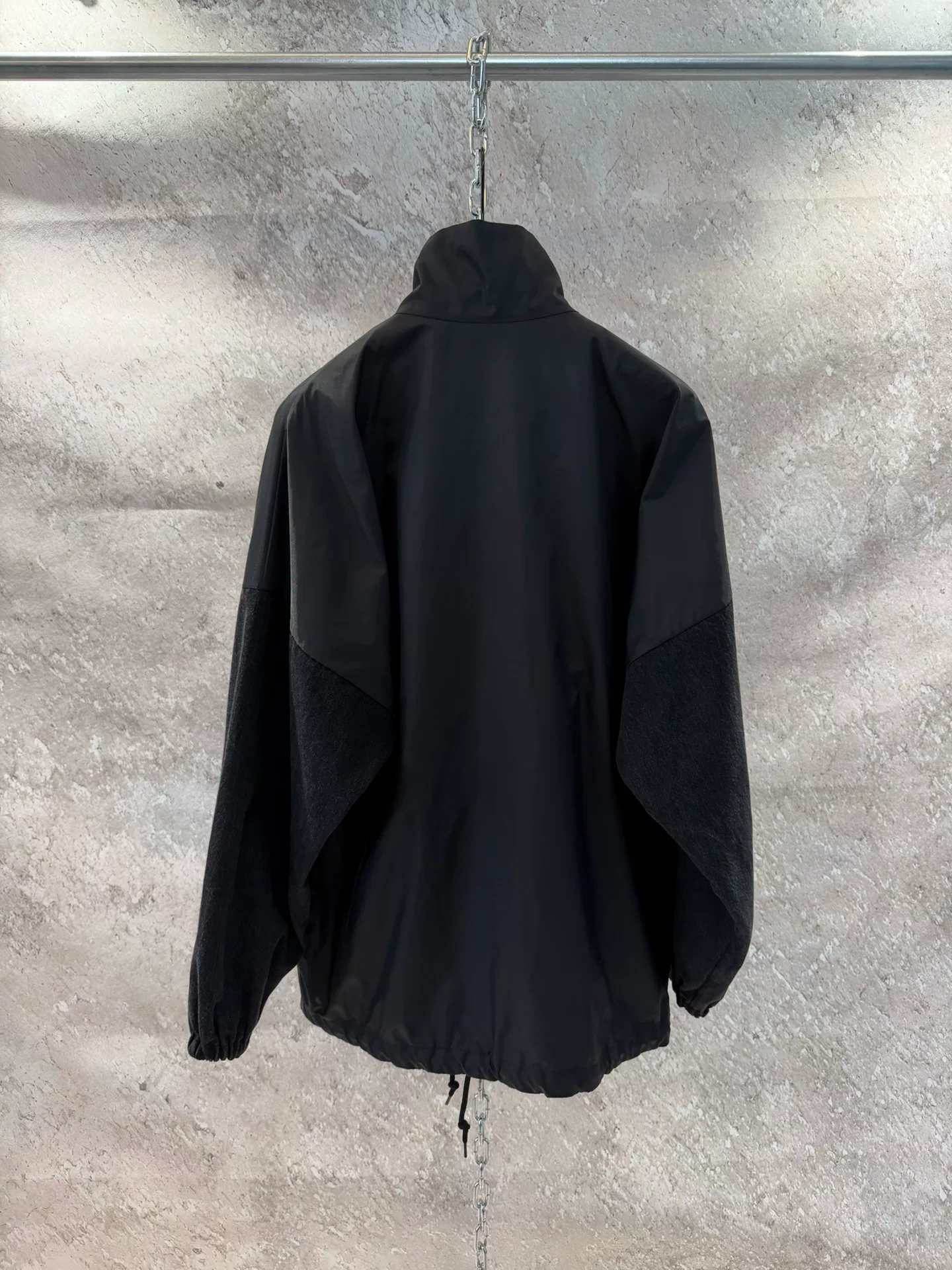 Balenciaga Black White Logo Jacket — detail