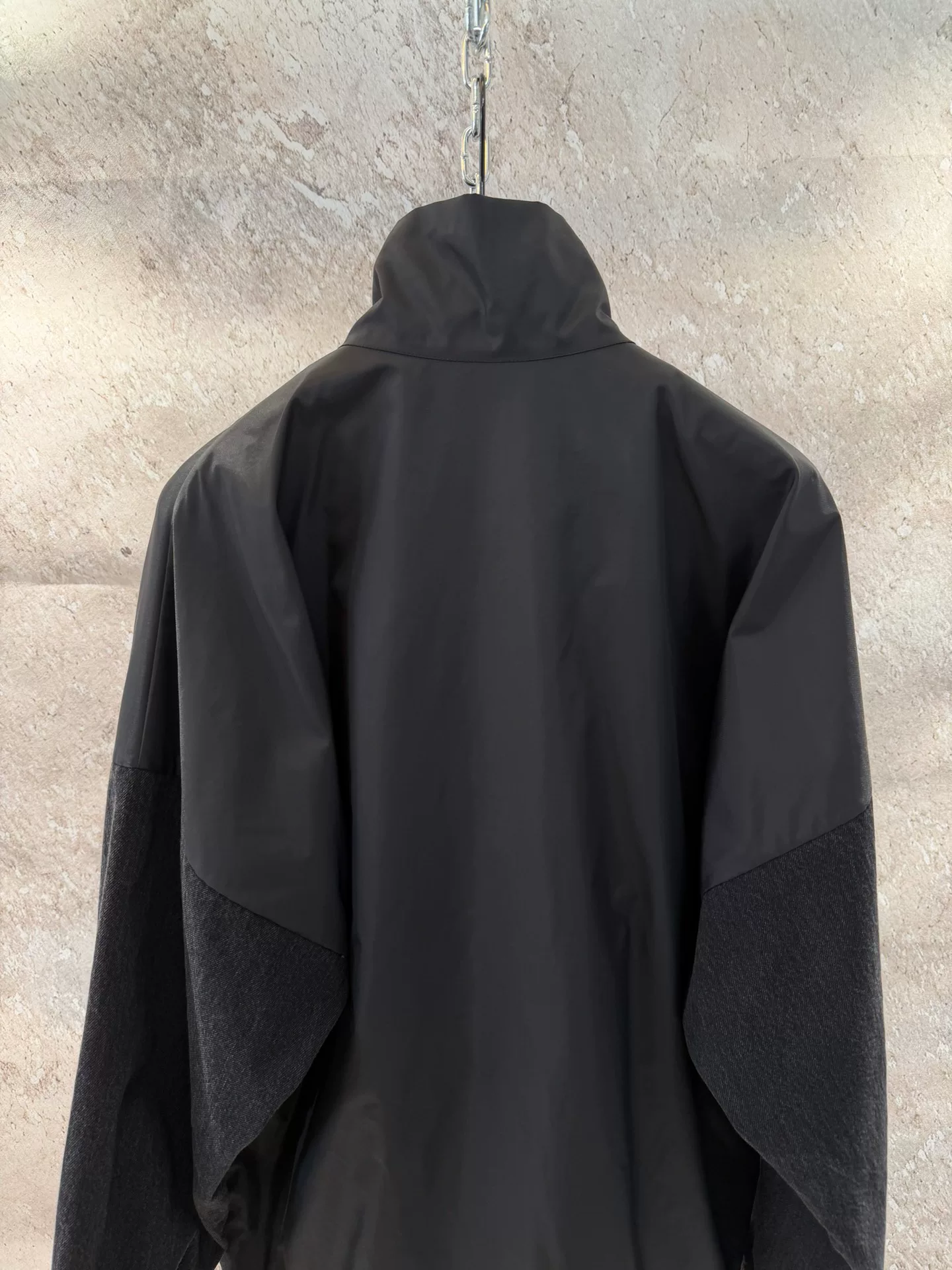 Balenciaga Black White Logo Jacket — back