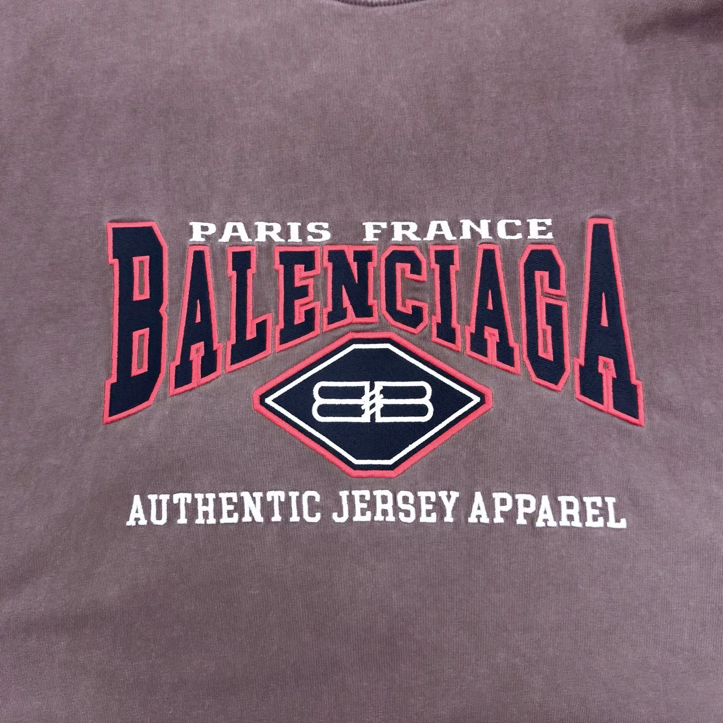 Balenciaga Washed Oversized Short-Sleeve T-Shirt — label