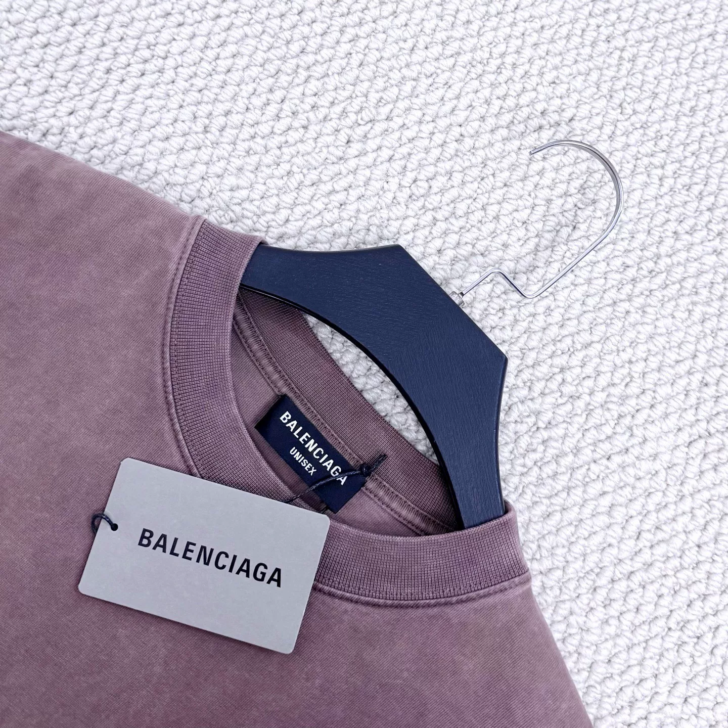 Balenciaga Washed Oversized Short-Sleeve T-Shirt — detail