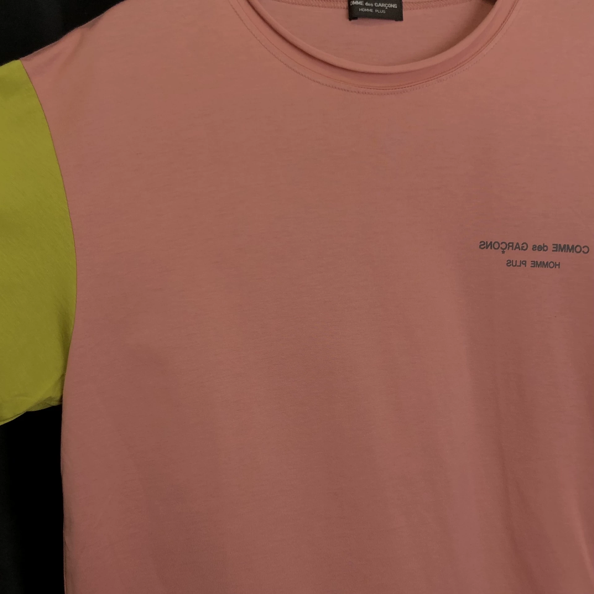 COMME des GARCONS 96SS Color Block T-Shirt — label