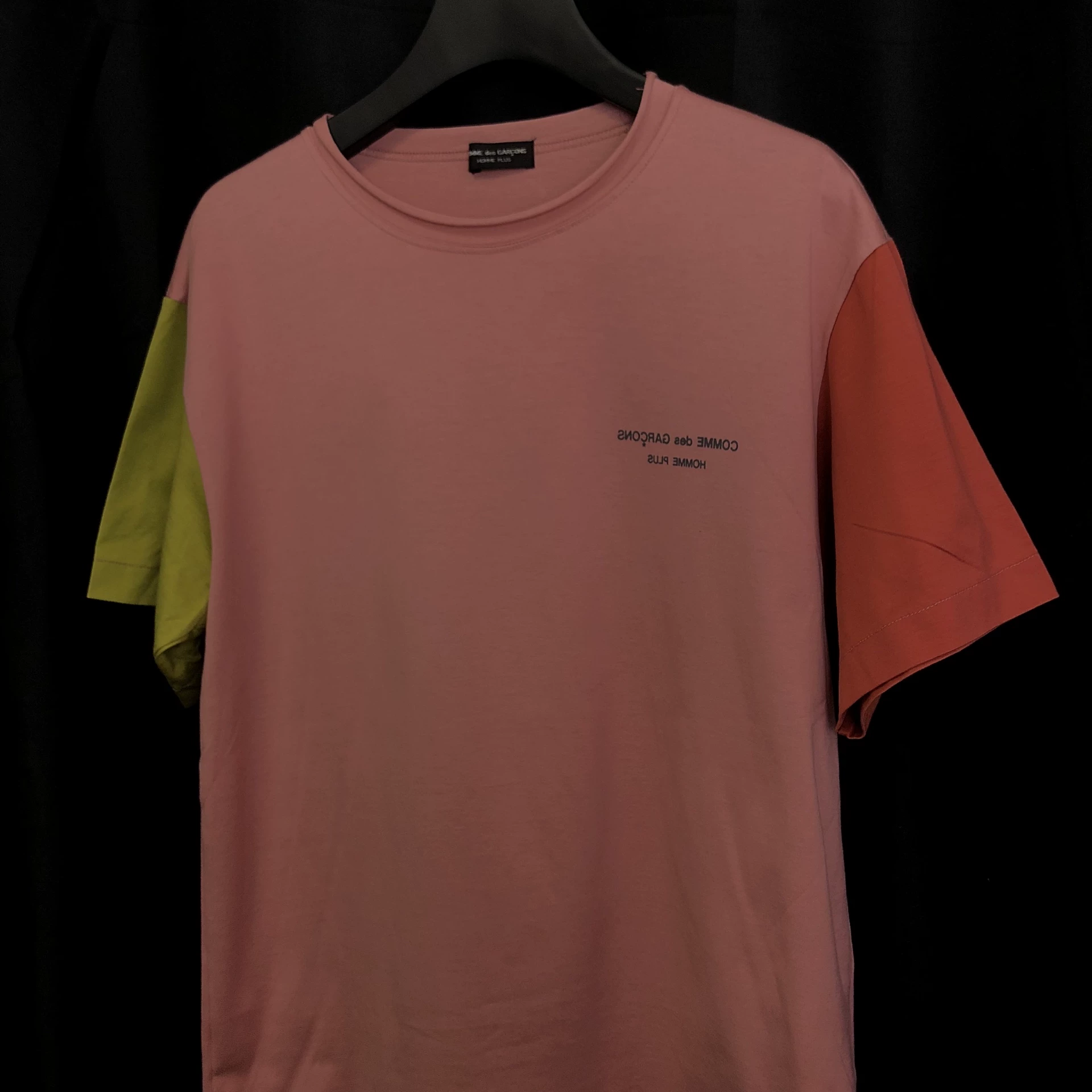 COMME des GARCONS 96SS Color Block T-Shirt — detail