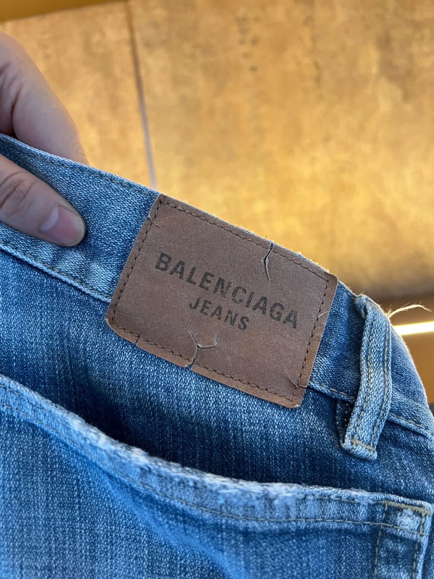 Balenciaga Low-Waist Washed Straight Jeans — back